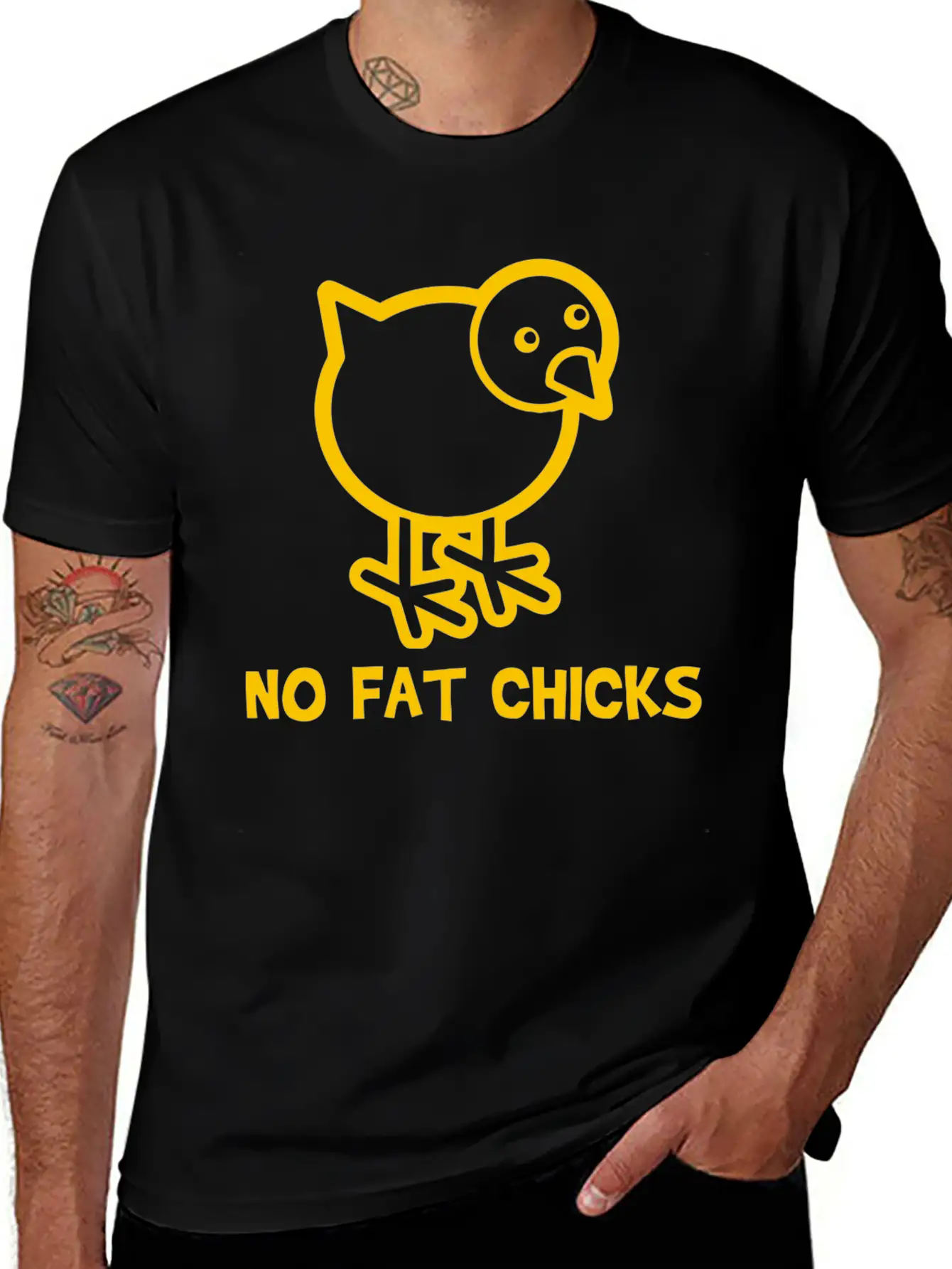 No Fat Chicks Soft Cotton Short Sleeve Tee ¨C Unisex Wardrobe Staple