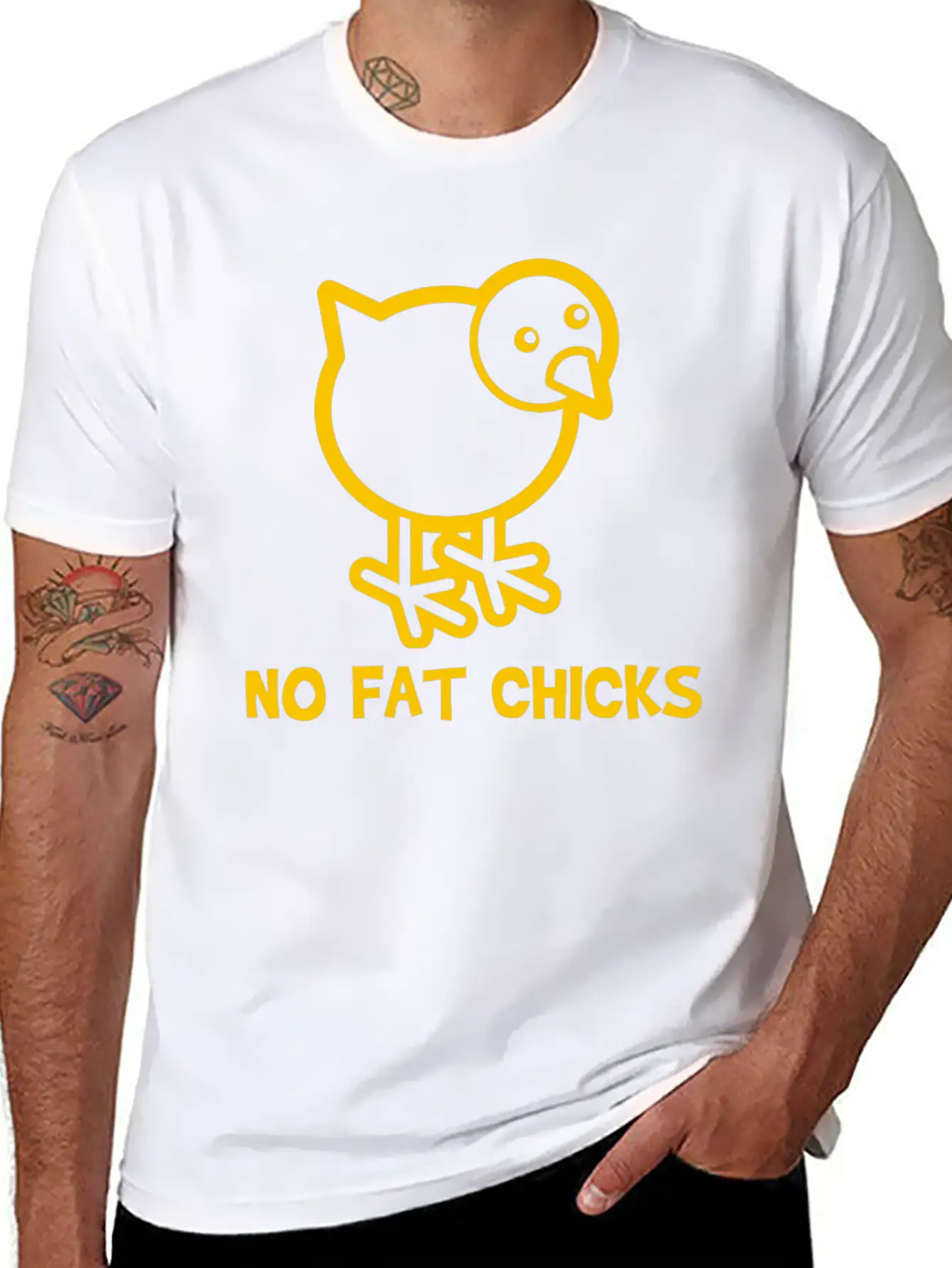 No Fat Chicks Soft Cotton Short Sleeve Tee ¨C Unisex Wardrobe Staple