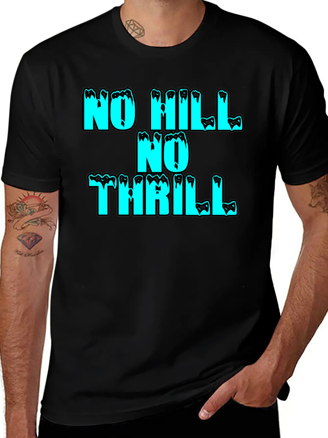 No Hill No Thrill 2 Essential Cotton Tee For Daily Outfits ¨C Unisex Style