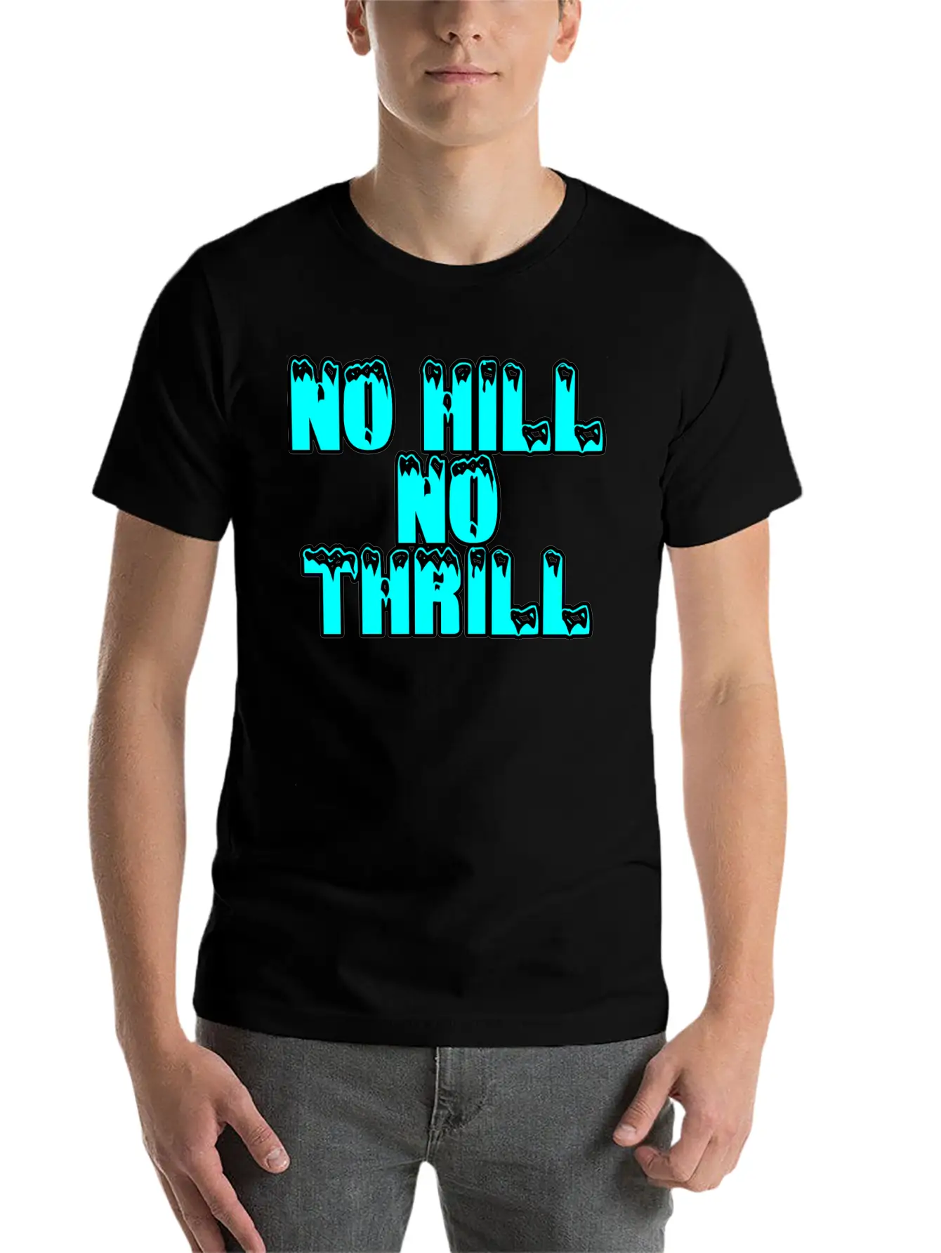 No Hill No Thrill 2 Essential Cotton Tee For Daily Outfits ¨C Unisex Style