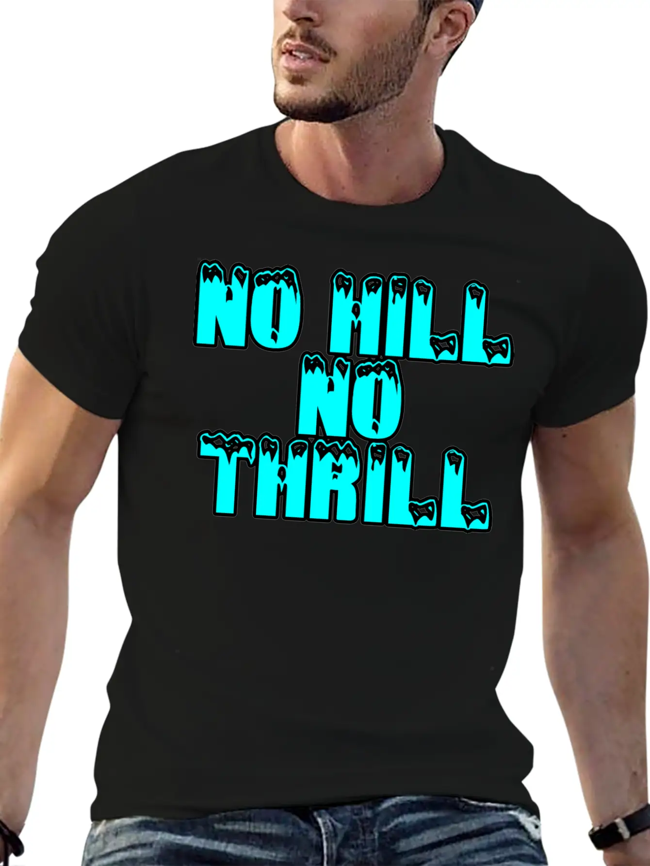 No Hill No Thrill 2 Essential Cotton Tee For Daily Outfits ¨C Unisex Style