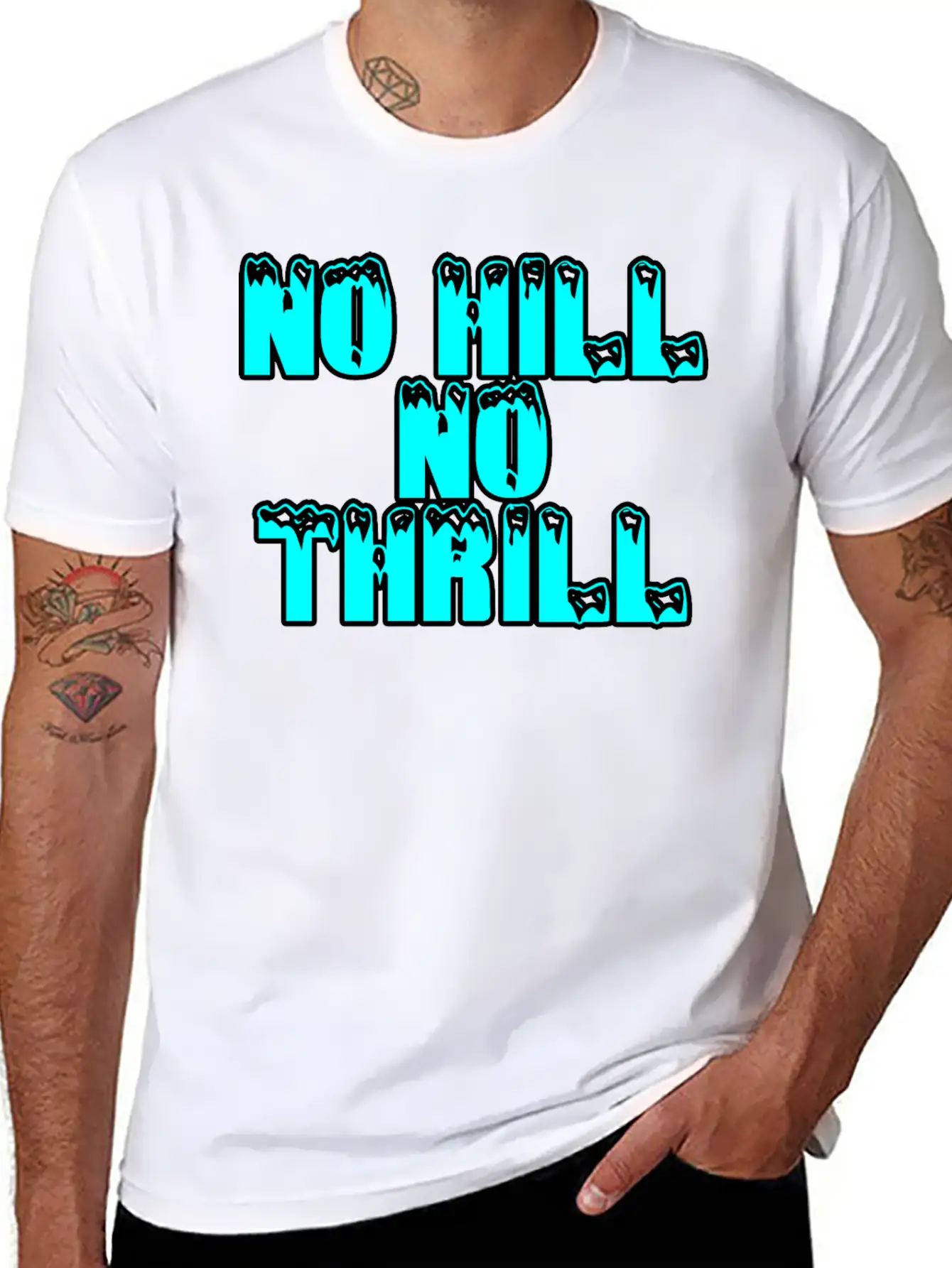 No Hill No Thrill 2 Essential Cotton Tee For Daily Outfits ¨C Unisex Style