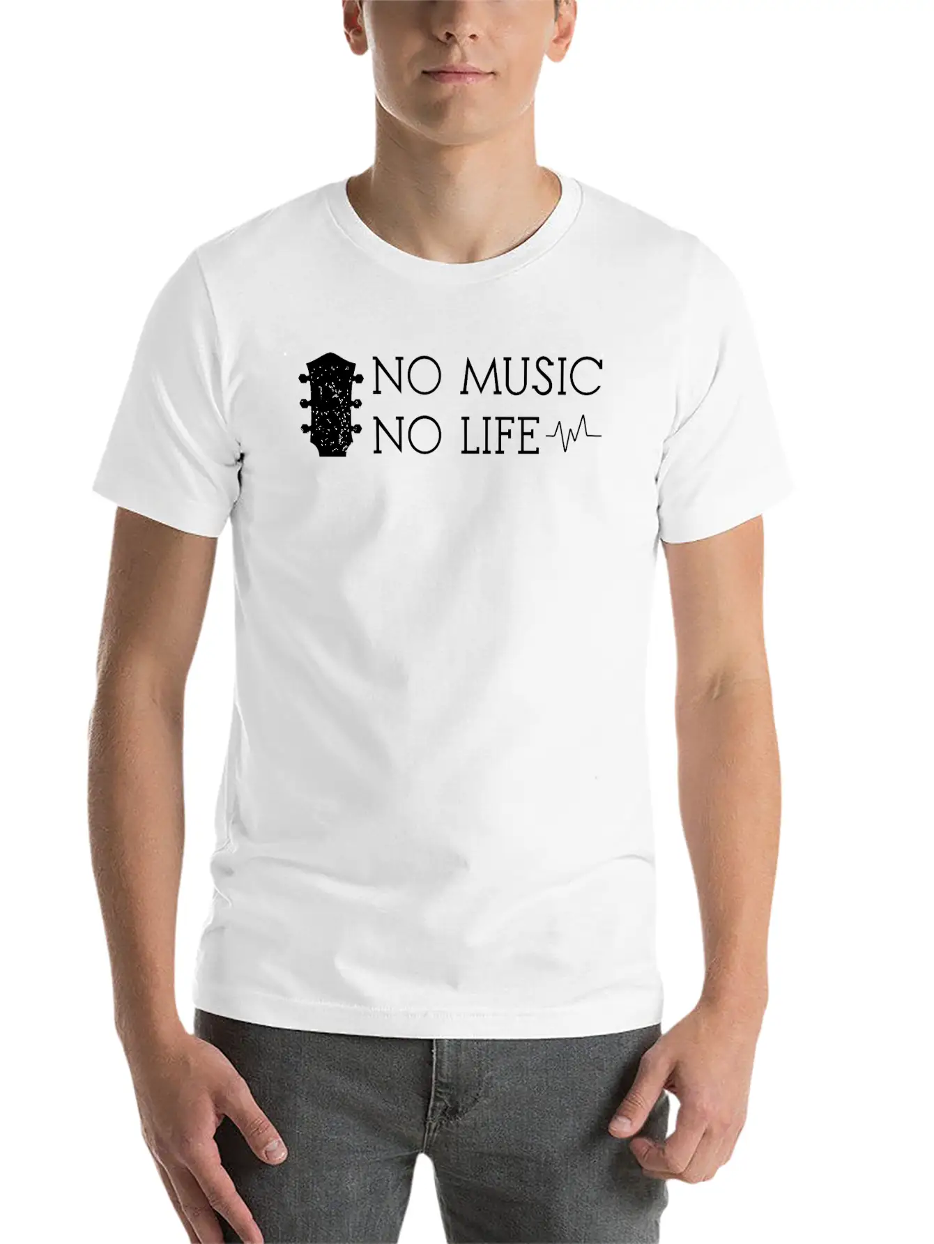 No Music No Life Basic Graphic T-Shirt ¨C Daily Comfort In Soft Cotton