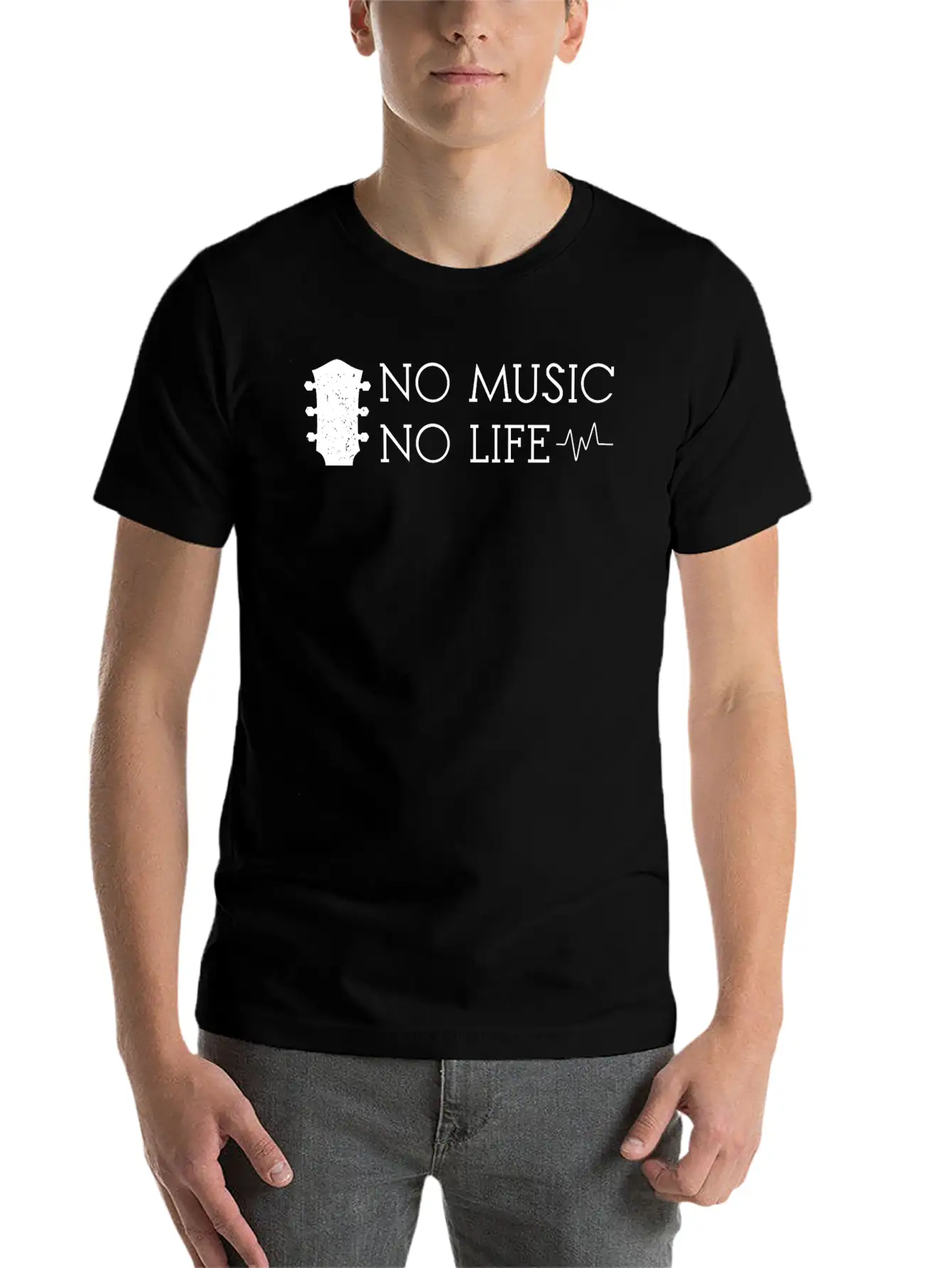 No Music No Life Basic Graphic T-Shirt ¨C Daily Comfort In Soft Cotton