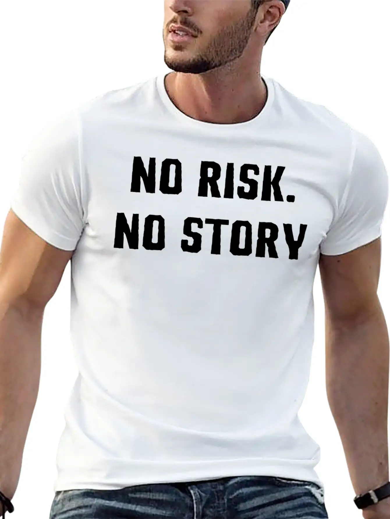 No Risk No Story T-Shirt Basic Graphic T-Shirt ¨C Daily Comfort In Soft Cotton
