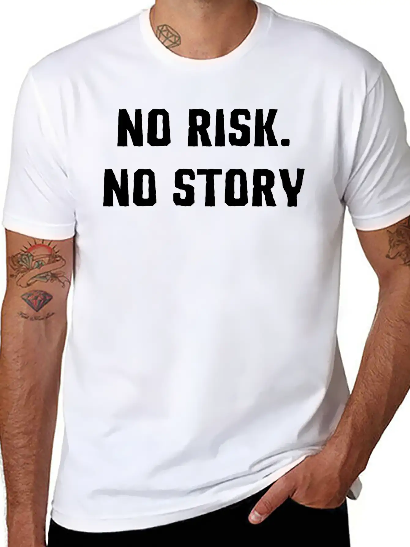 No Risk No Story T-Shirt Basic Graphic T-Shirt ¨C Daily Comfort In Soft Cotton