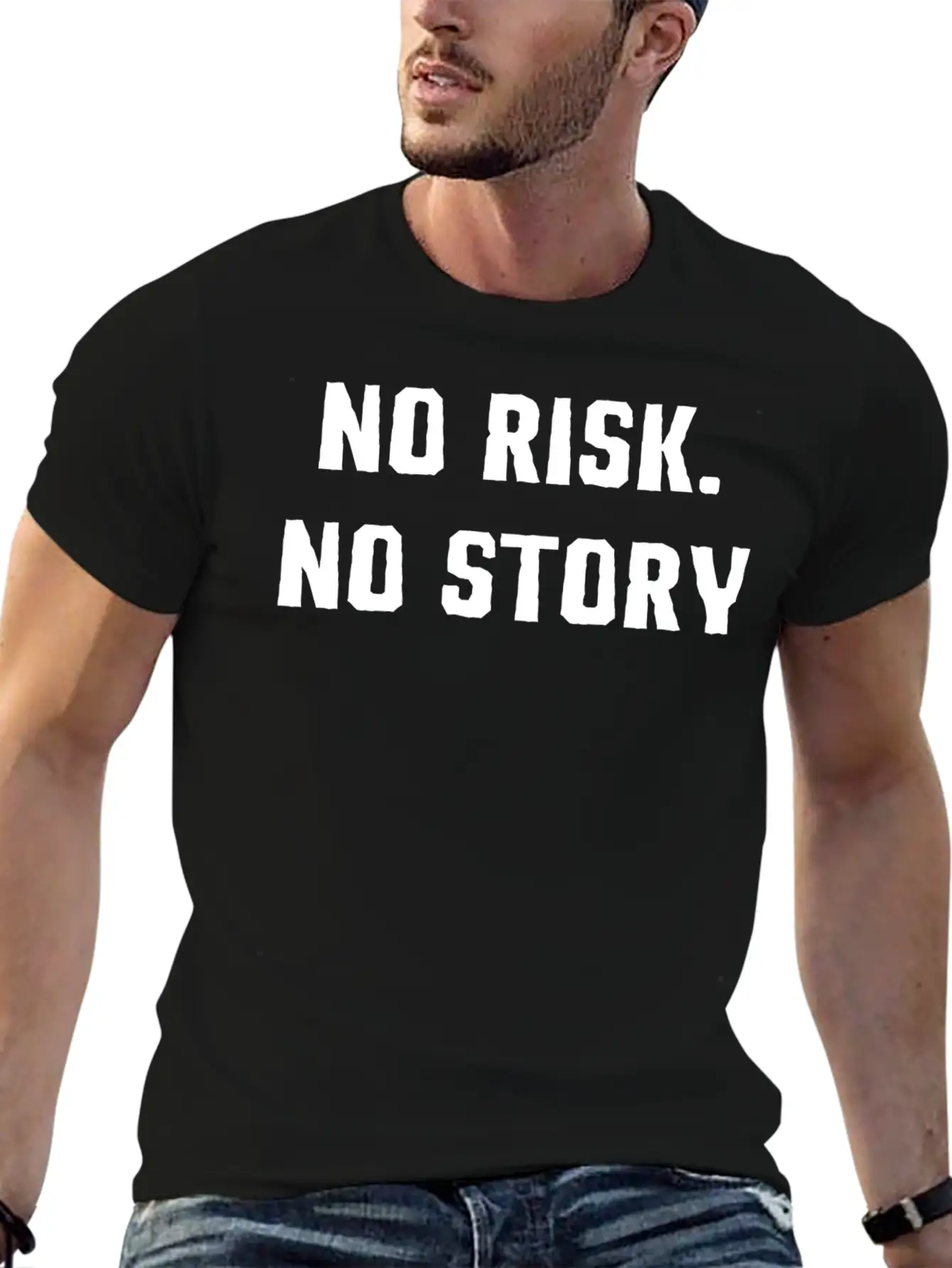 No Risk No Story T-Shirt Basic Graphic T-Shirt ¨C Daily Comfort In Soft Cotton