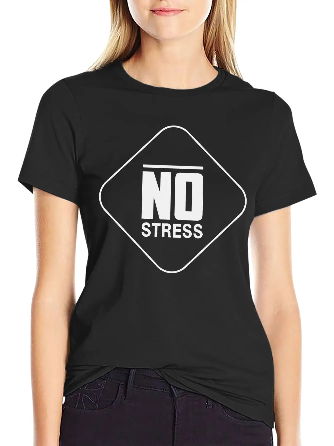 No Stress Basic Graphic T-Shirt ¨C Daily Comfort In Soft Cotton