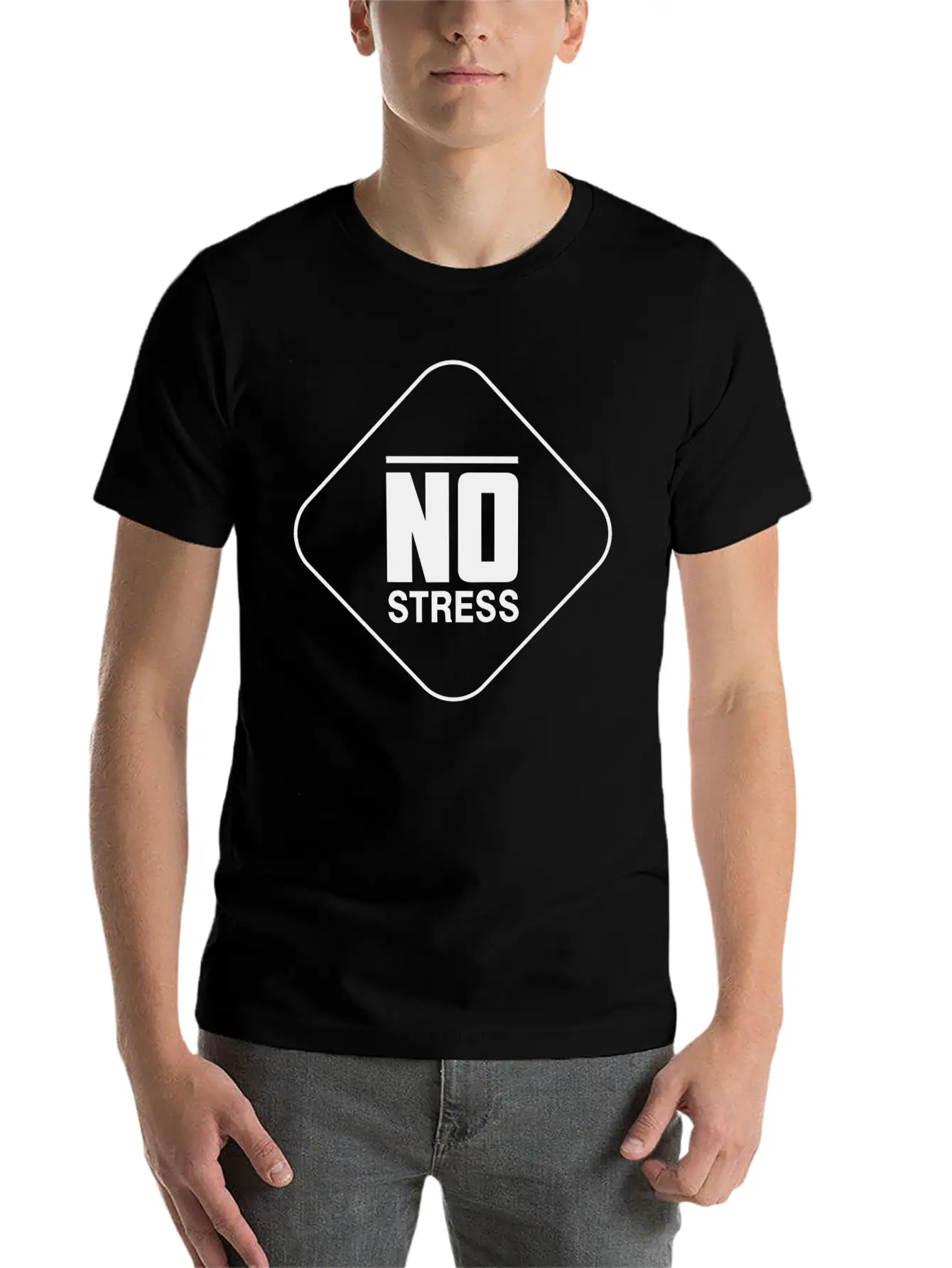 No Stress Basic Graphic T-Shirt ¨C Daily Comfort In Soft Cotton
