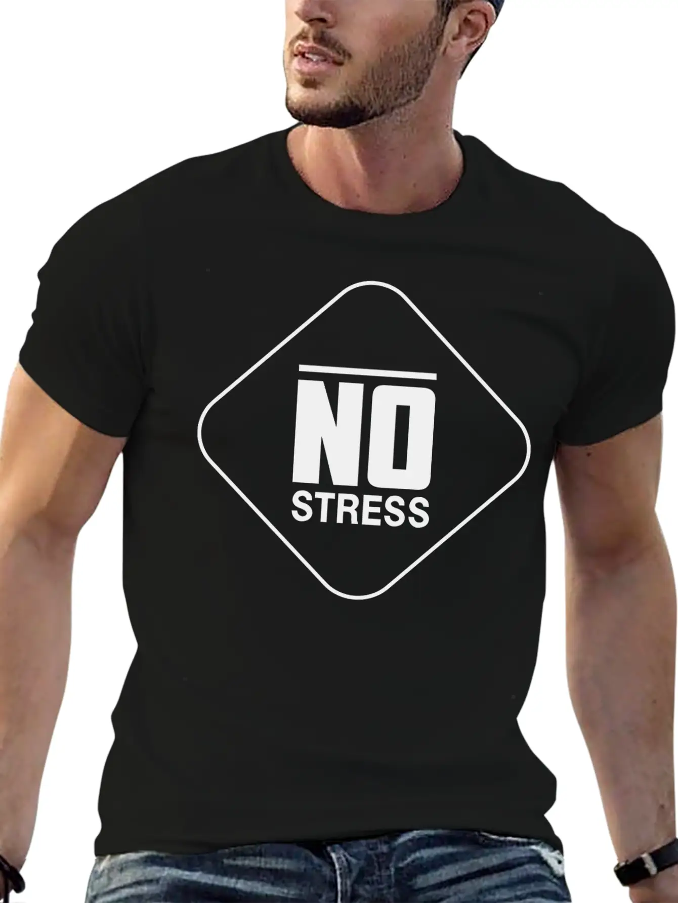 No Stress Basic Graphic T-Shirt ¨C Daily Comfort In Soft Cotton