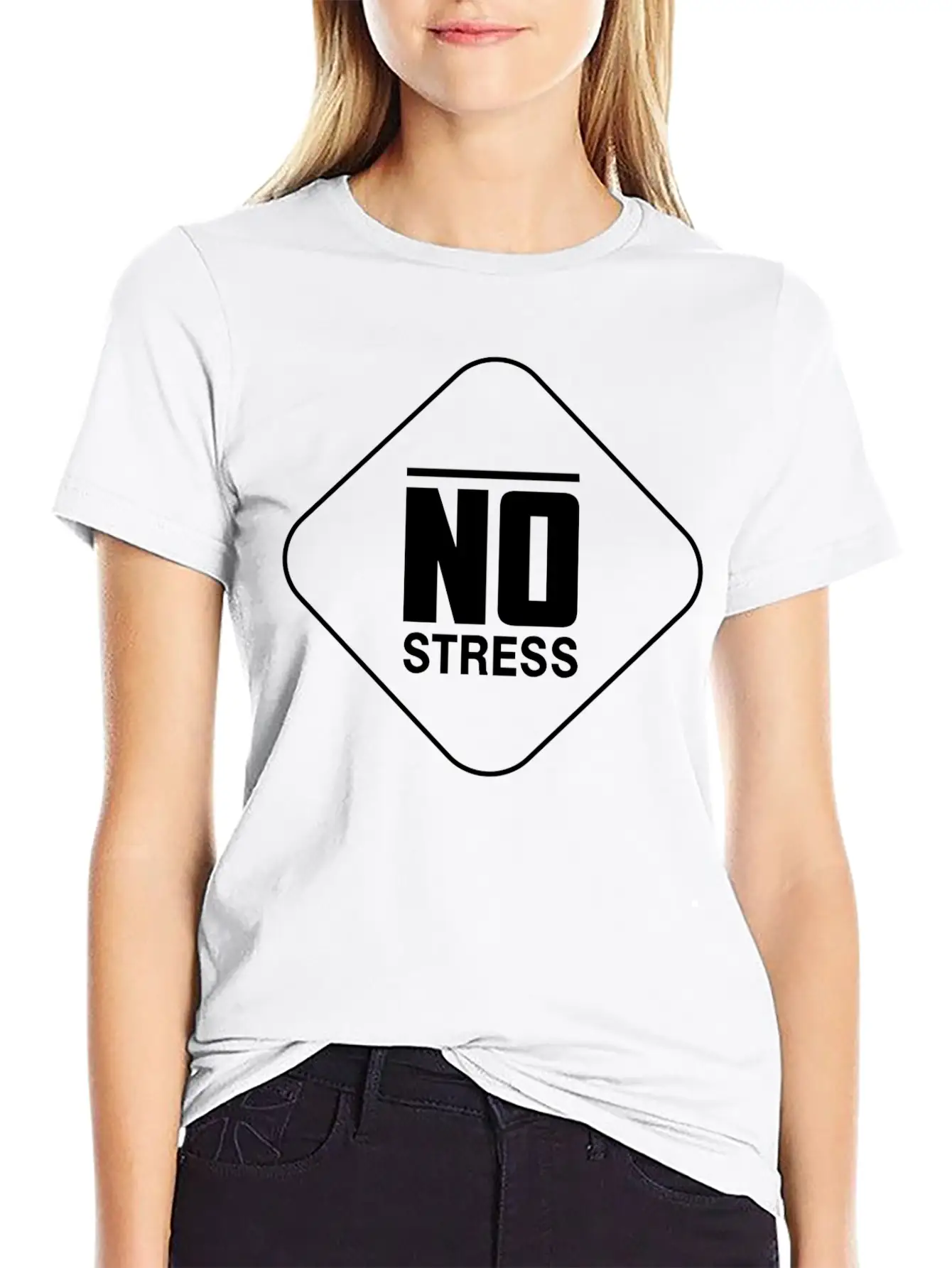 No Stress Basic Graphic T-Shirt ¨C Daily Comfort In Soft Cotton