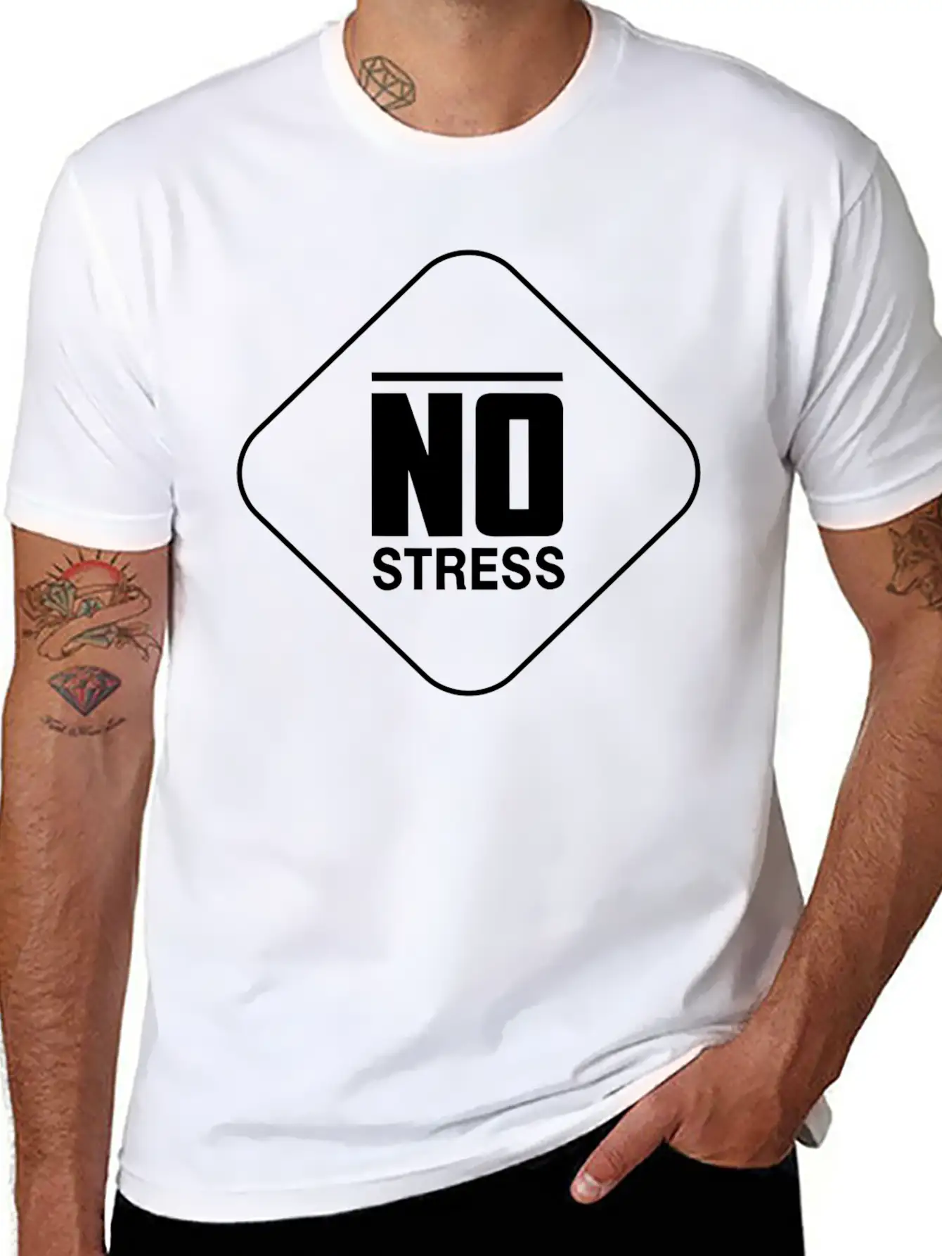 No Stress Basic Graphic T-Shirt ¨C Daily Comfort In Soft Cotton