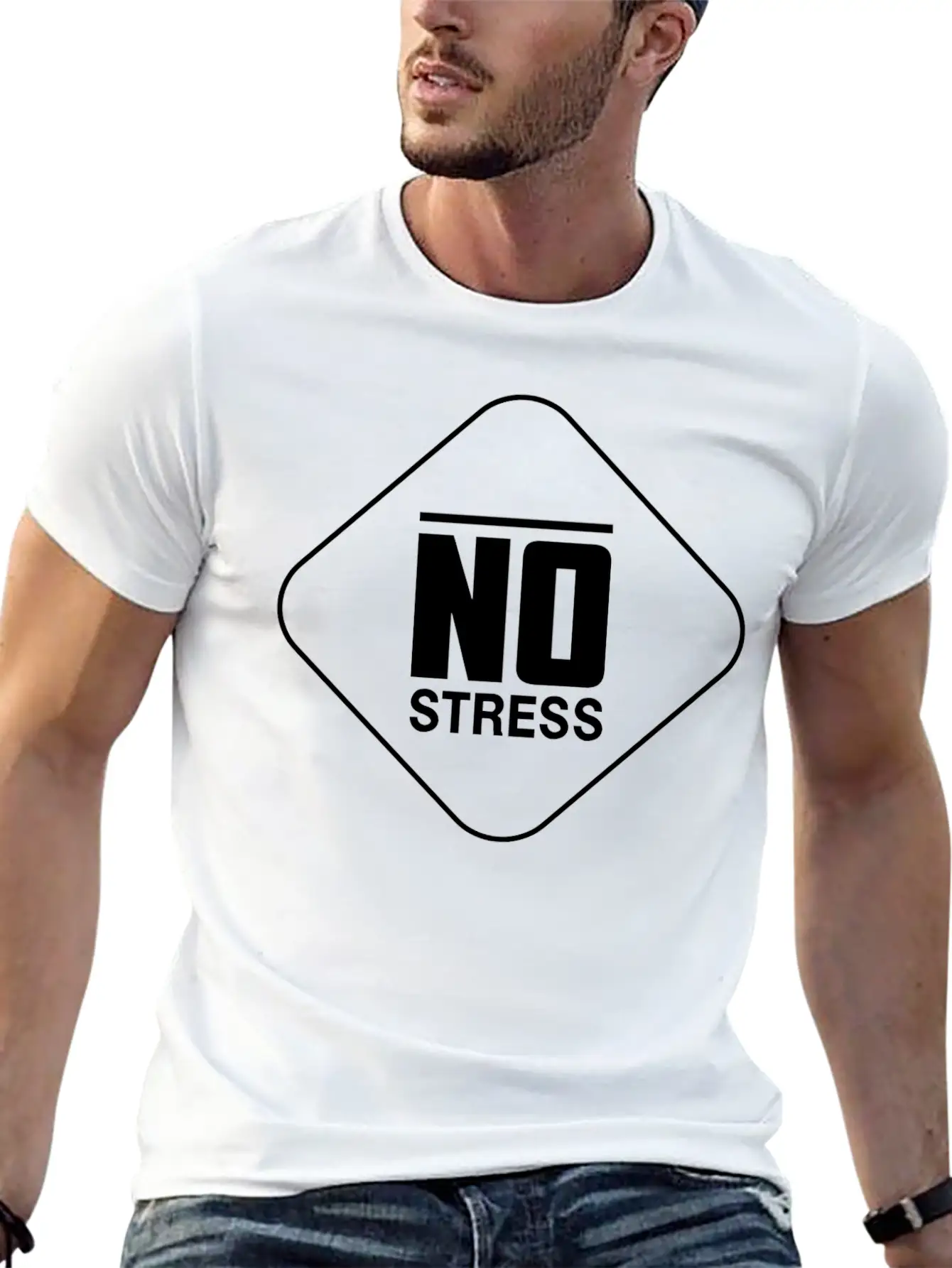 No Stress Basic Graphic T-Shirt ¨C Daily Comfort In Soft Cotton