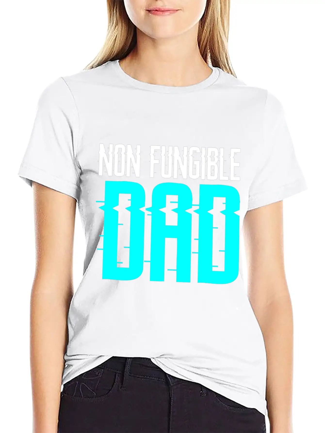 Non Fungible Dad Design For Funny NFT Lover Dad Essential Cotton Tee For Daily Outfits ¨C Unisex Style