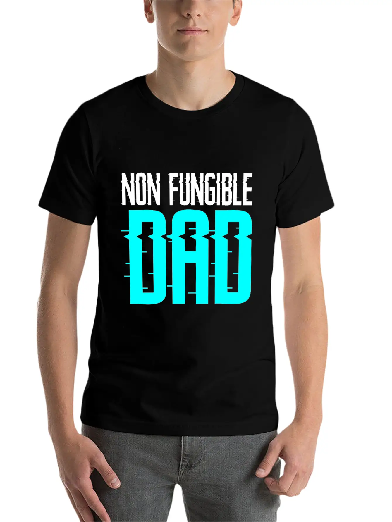 Non Fungible Dad Design For Funny NFT Lover Dad Essential Cotton Tee For Daily Outfits ¨C Unisex Style