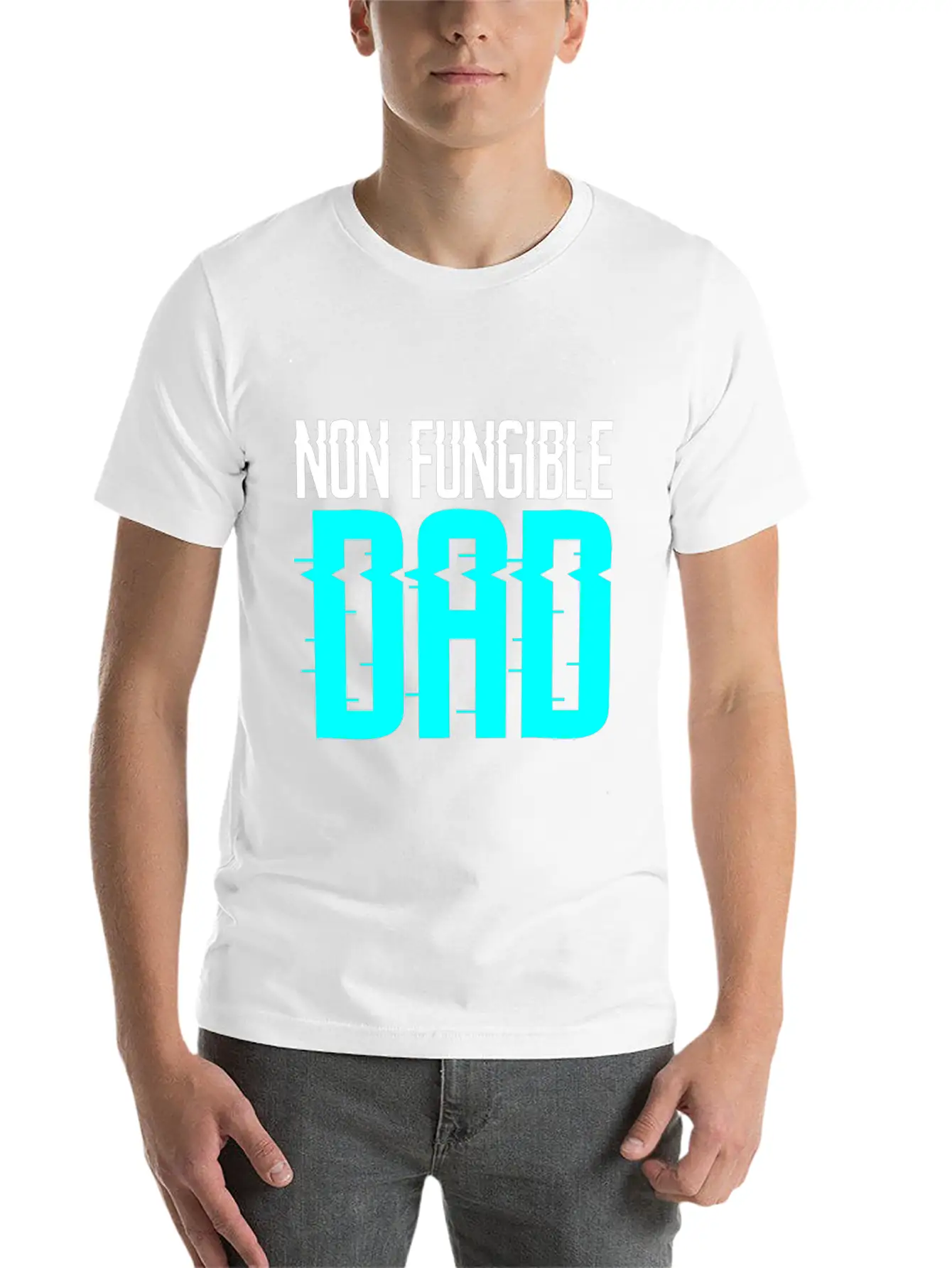 Non Fungible Dad Design For Funny NFT Lover Dad Essential Cotton Tee For Daily Outfits ¨C Unisex Style