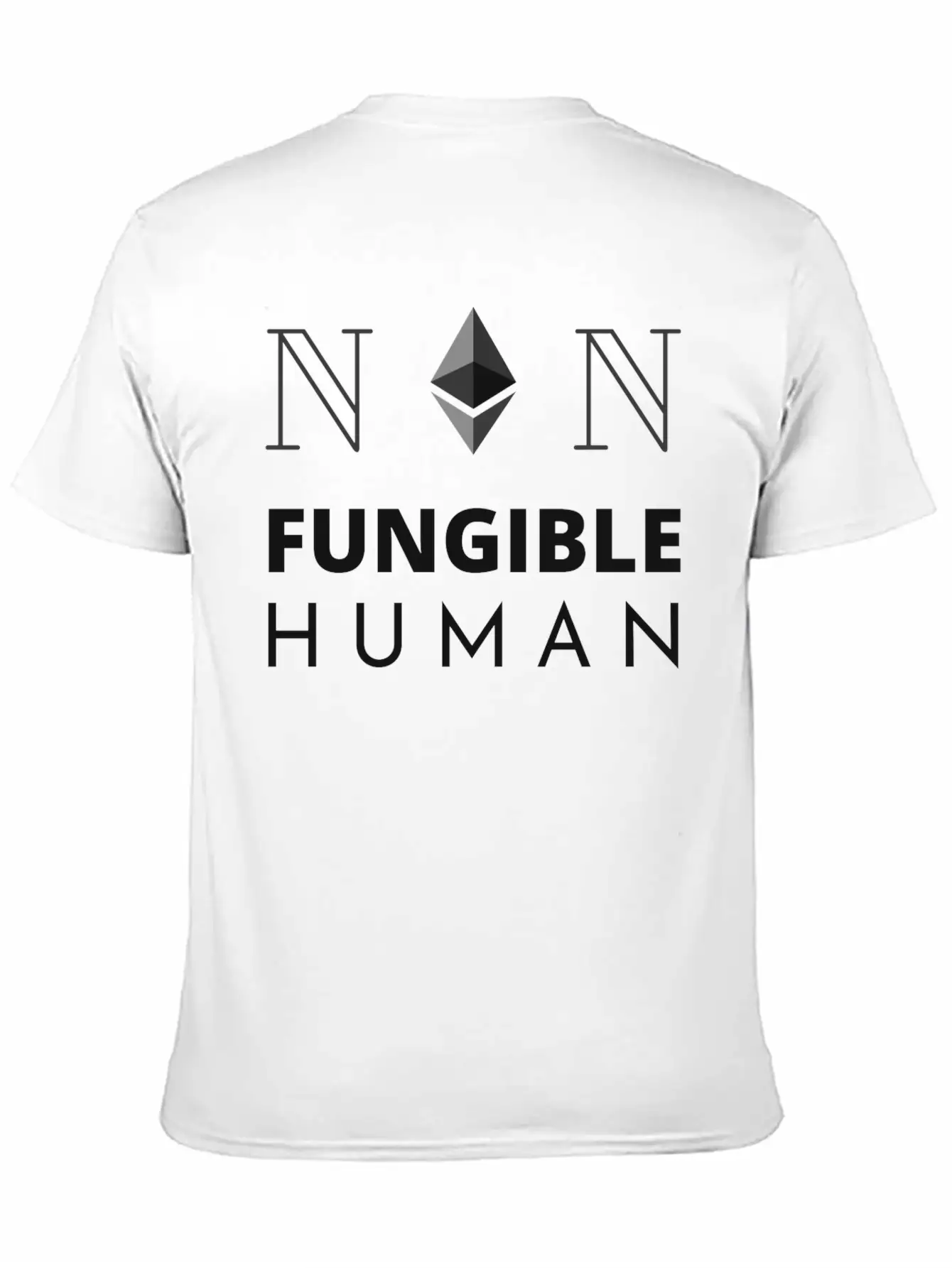Non-fungible Human Black. Soft Cotton Short Sleeve Tee ¨C Unisex Wardrobe Staple
