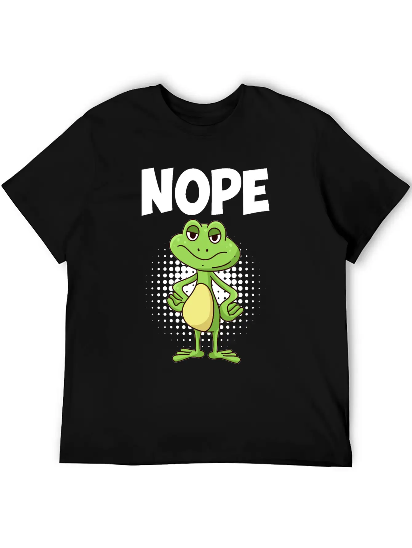 Nope! Humor Frog Sarcasm Simply No Basic Graphic T-Shirt ¨C Daily Comfort In Soft Cotton