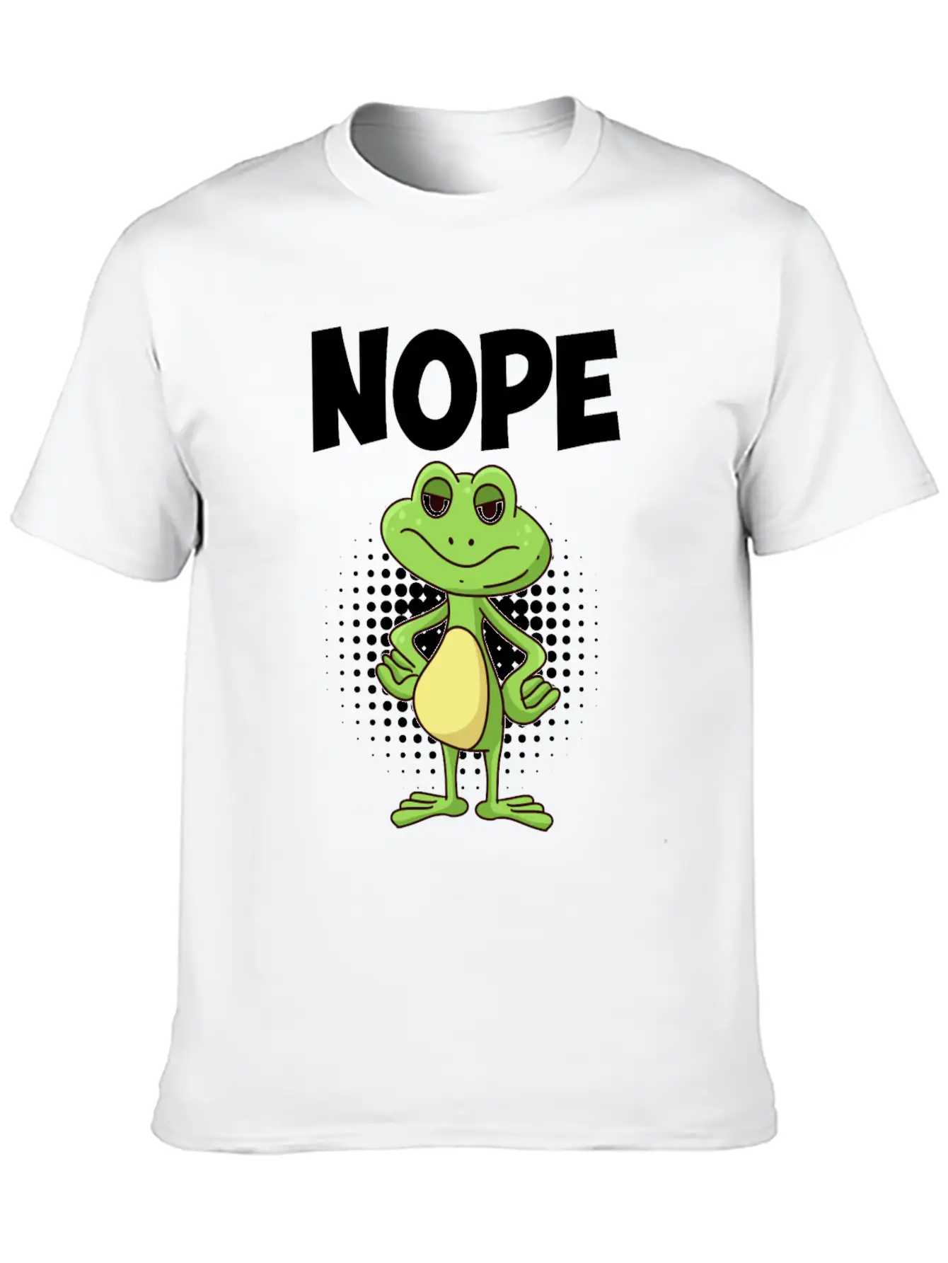Nope! Humor Frog Sarcasm Simply No Basic Graphic T-Shirt ¨C Daily Comfort In Soft Cotton