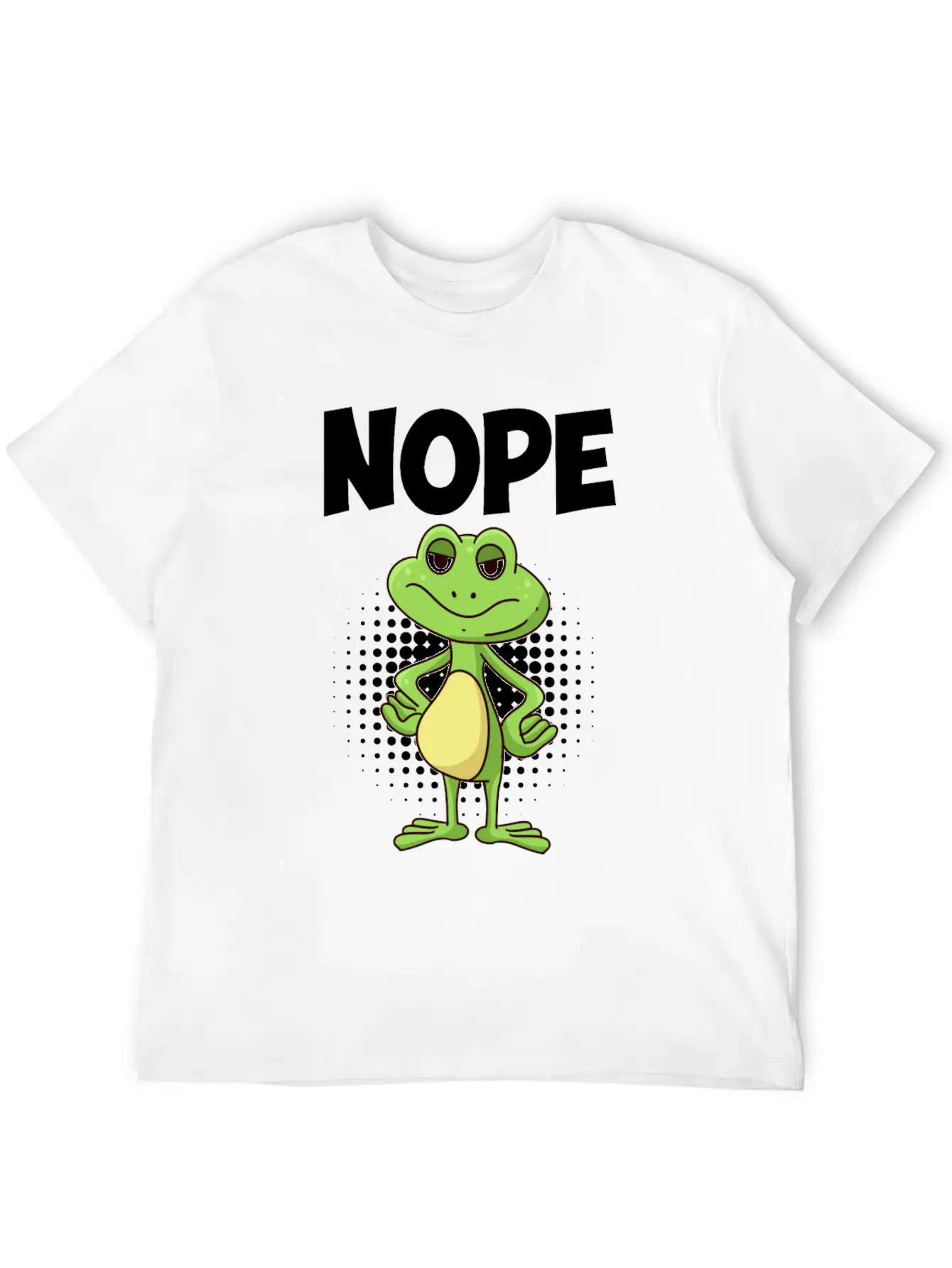 Nope! Humor Frog Sarcasm Simply No Basic Graphic T-Shirt ¨C Daily Comfort In Soft Cotton
