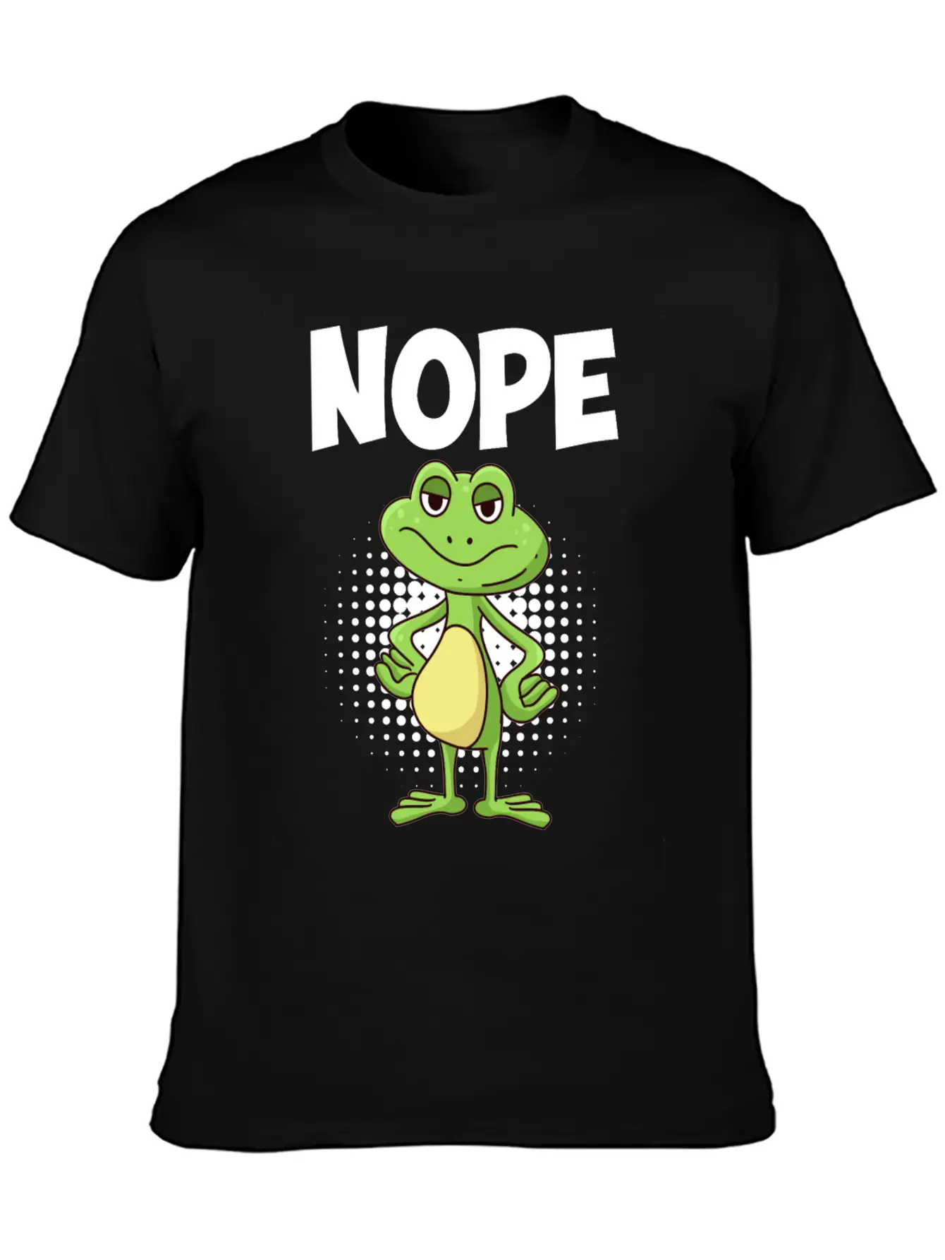 Nope! Humor Frog Sarcasm Simply No Basic Graphic T-Shirt ¨C Daily Comfort In Soft Cotton