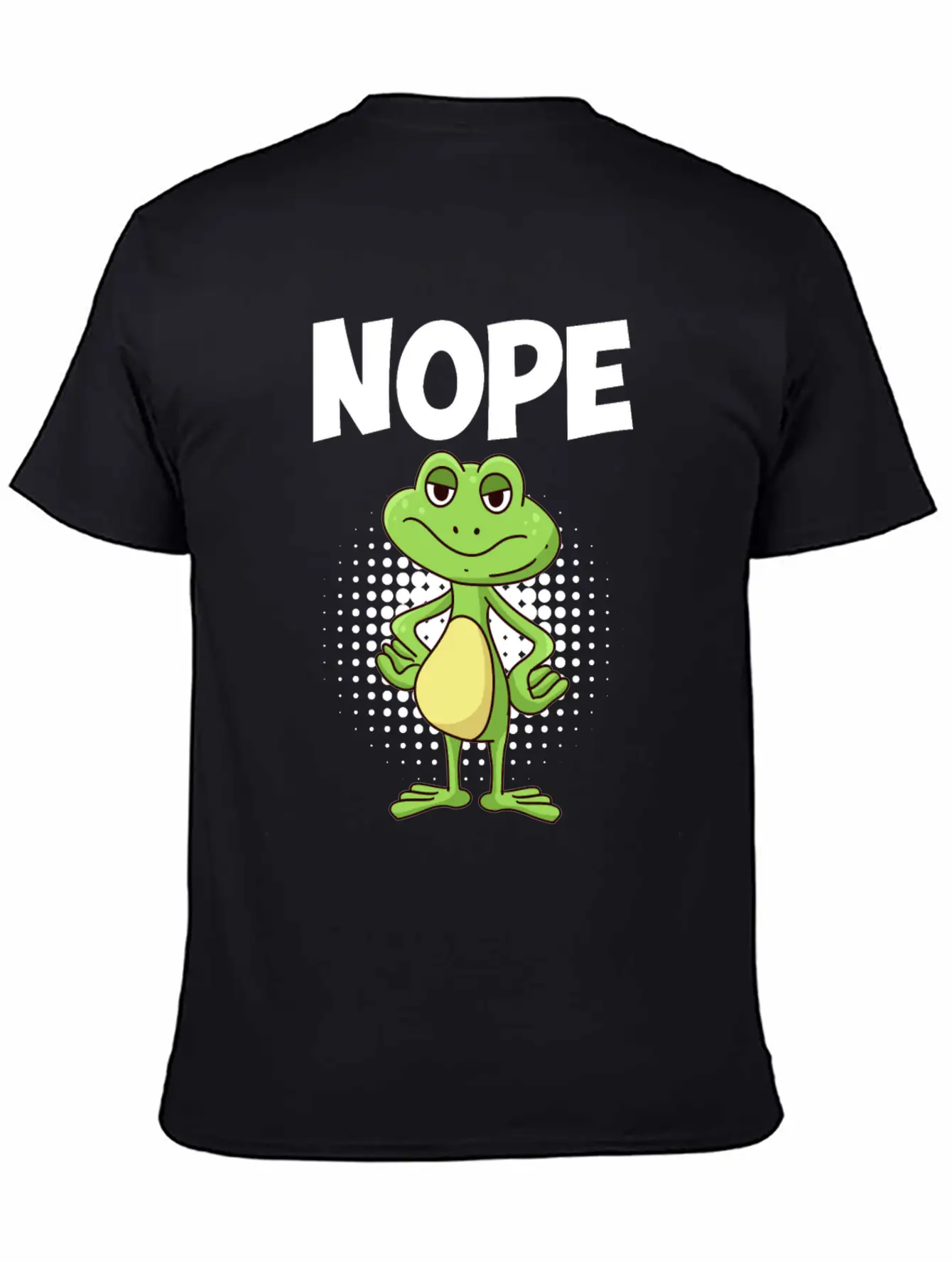 Nope! Humor Frog Sarcasm Simply No Basic Graphic T-Shirt ¨C Daily Comfort In Soft Cotton