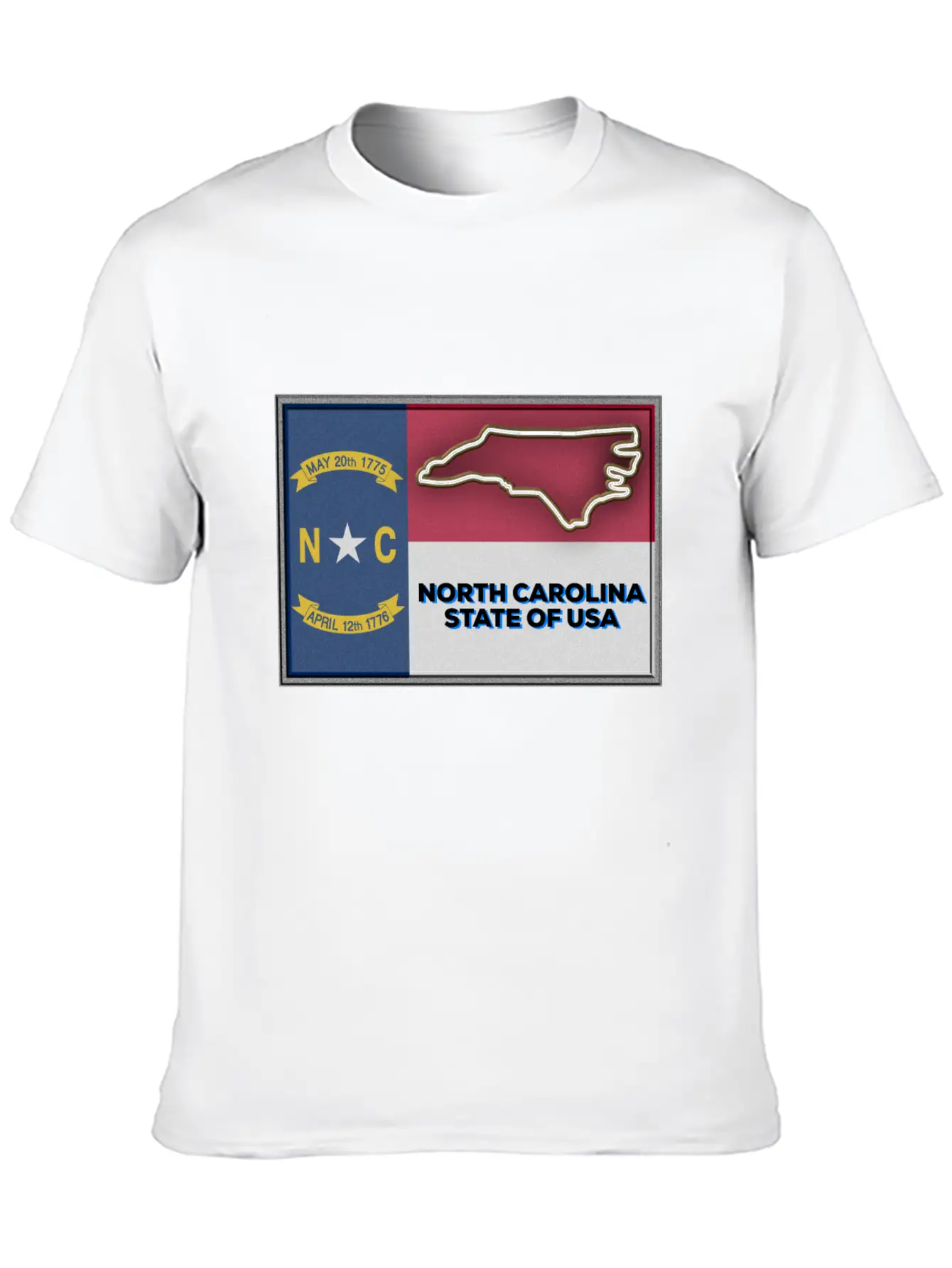 North Carolina State Of The USA Essential Cotton Tee For Daily Outfits ¨C Unisex Style