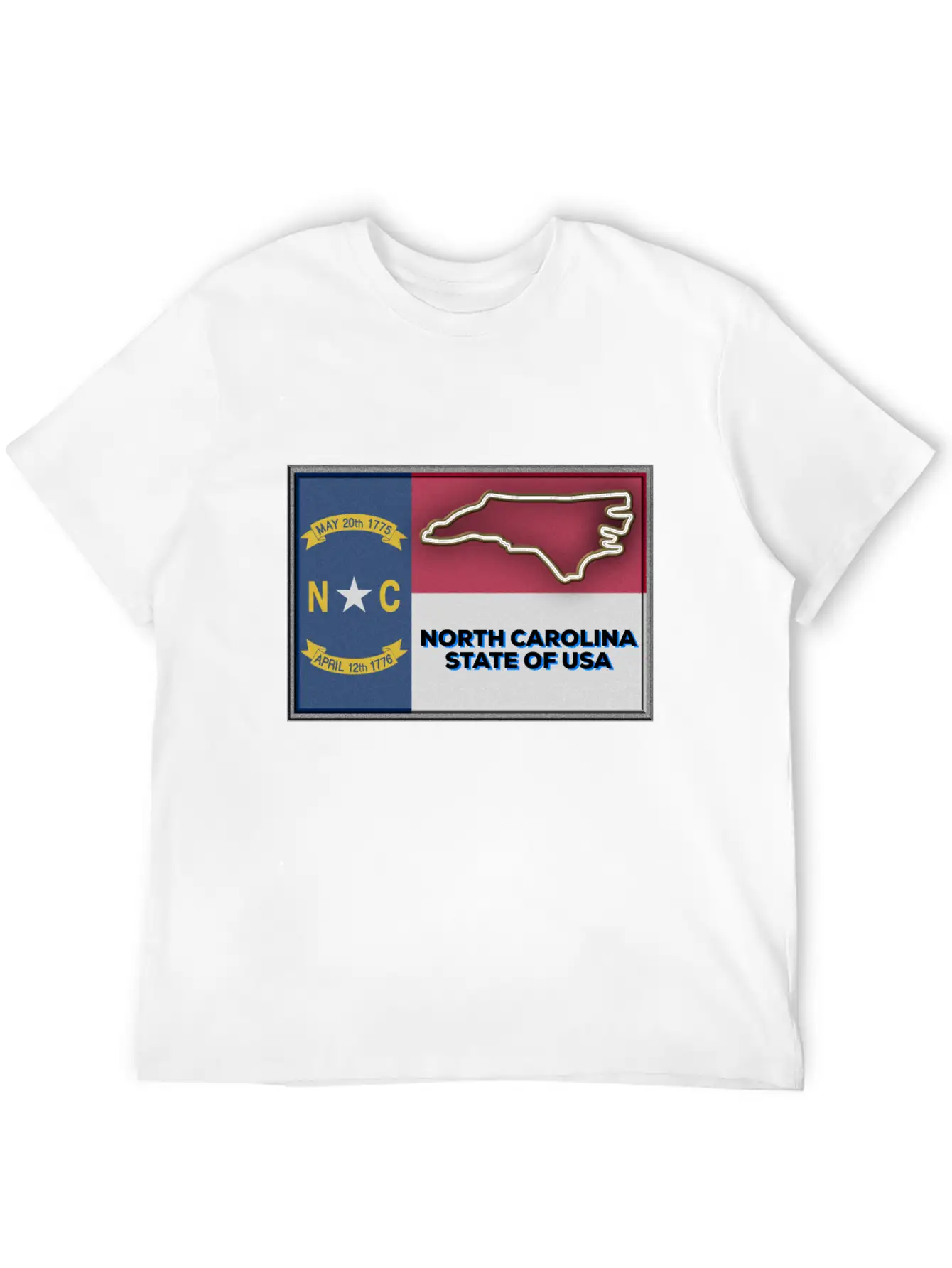North Carolina State Of The USA Essential Cotton Tee For Daily Outfits ¨C Unisex Style