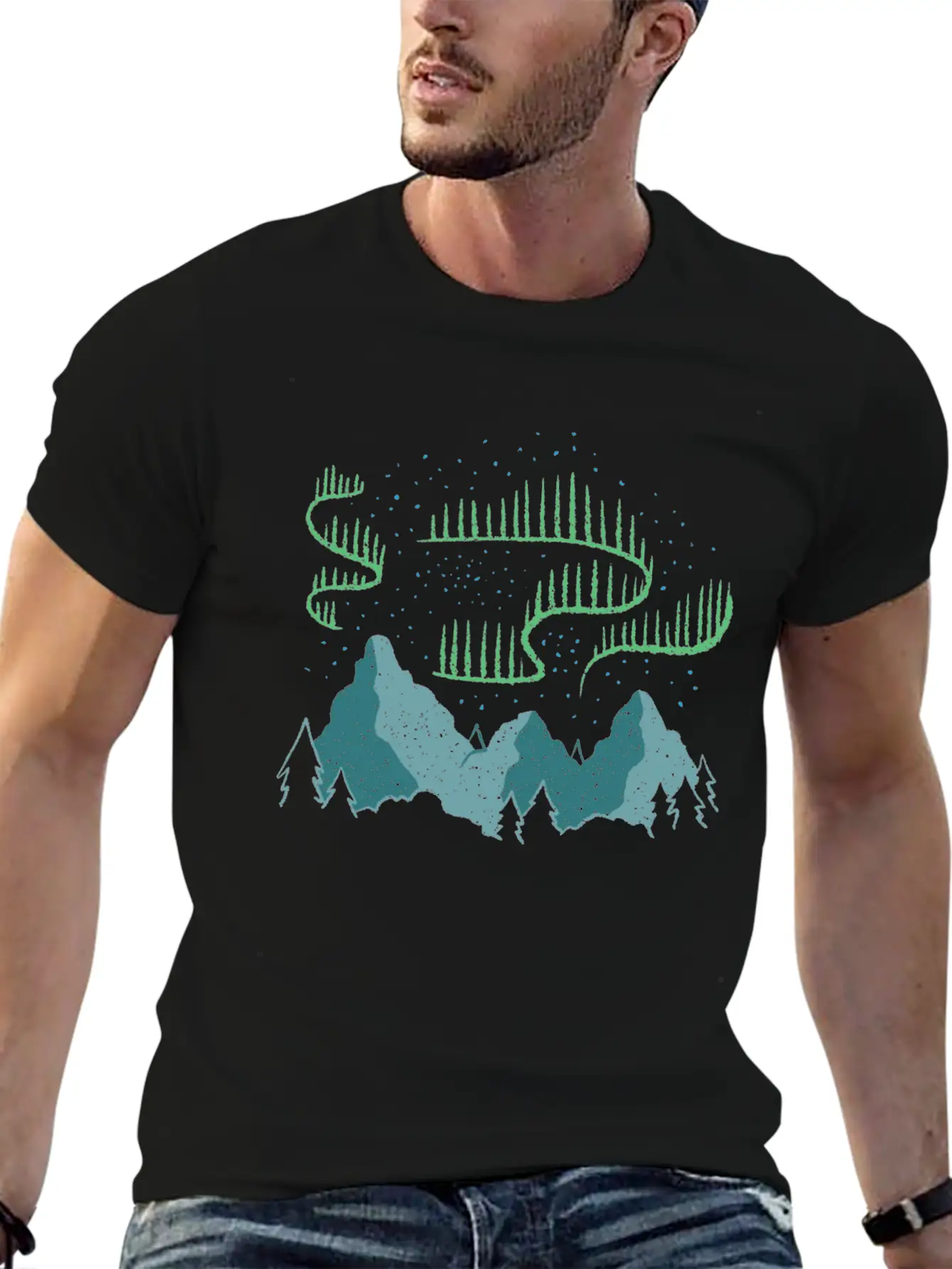Northern Lights Soft Cotton Short Sleeve Tee ¨C Unisex Wardrobe Staple
