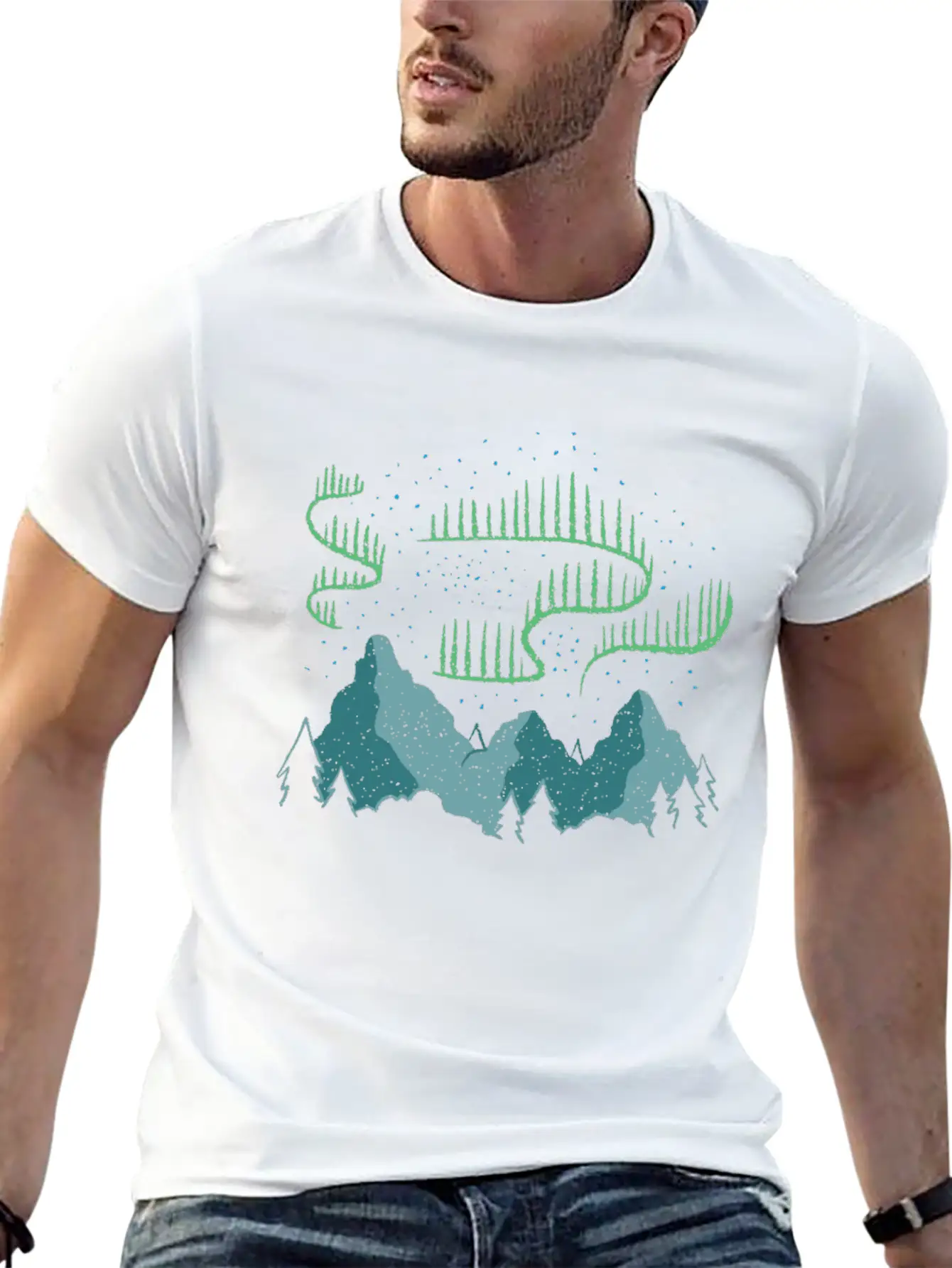 Northern Lights Soft Cotton Short Sleeve Tee ¨C Unisex Wardrobe Staple
