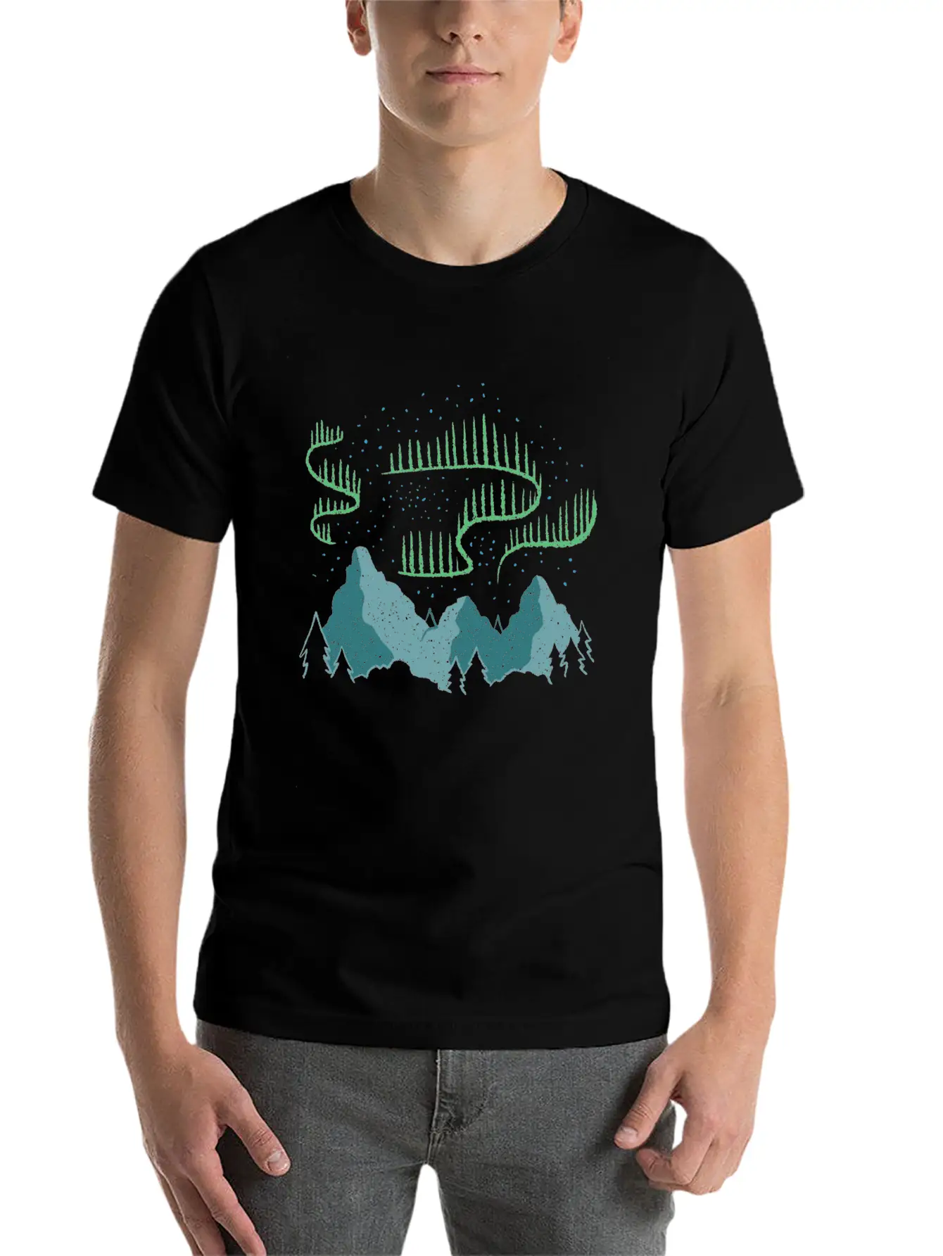 Northern Lights Soft Cotton Short Sleeve Tee ¨C Unisex Wardrobe Staple