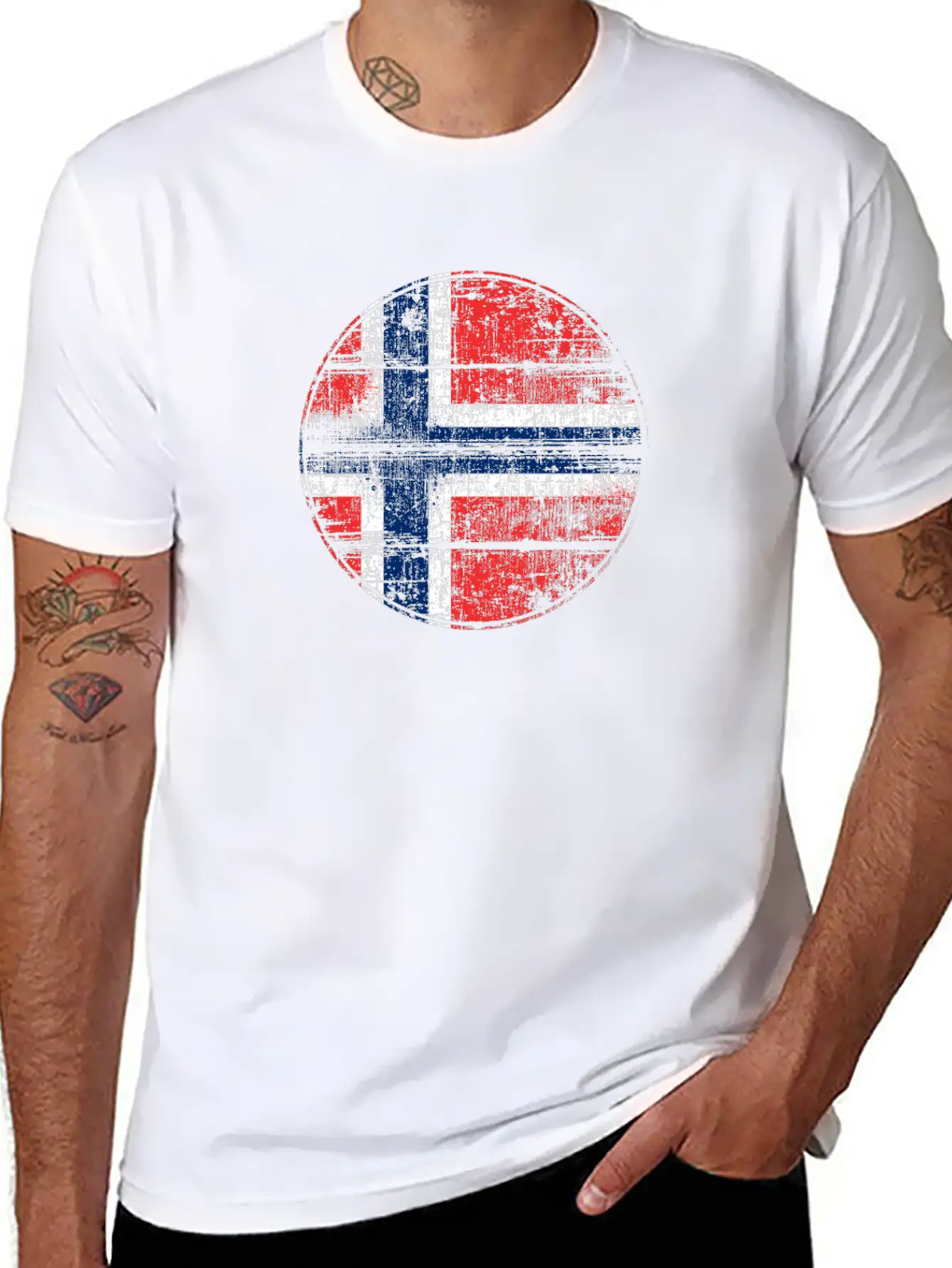 Norway Flag Essential Cotton Tee For Daily Outfits ¨C Unisex Style