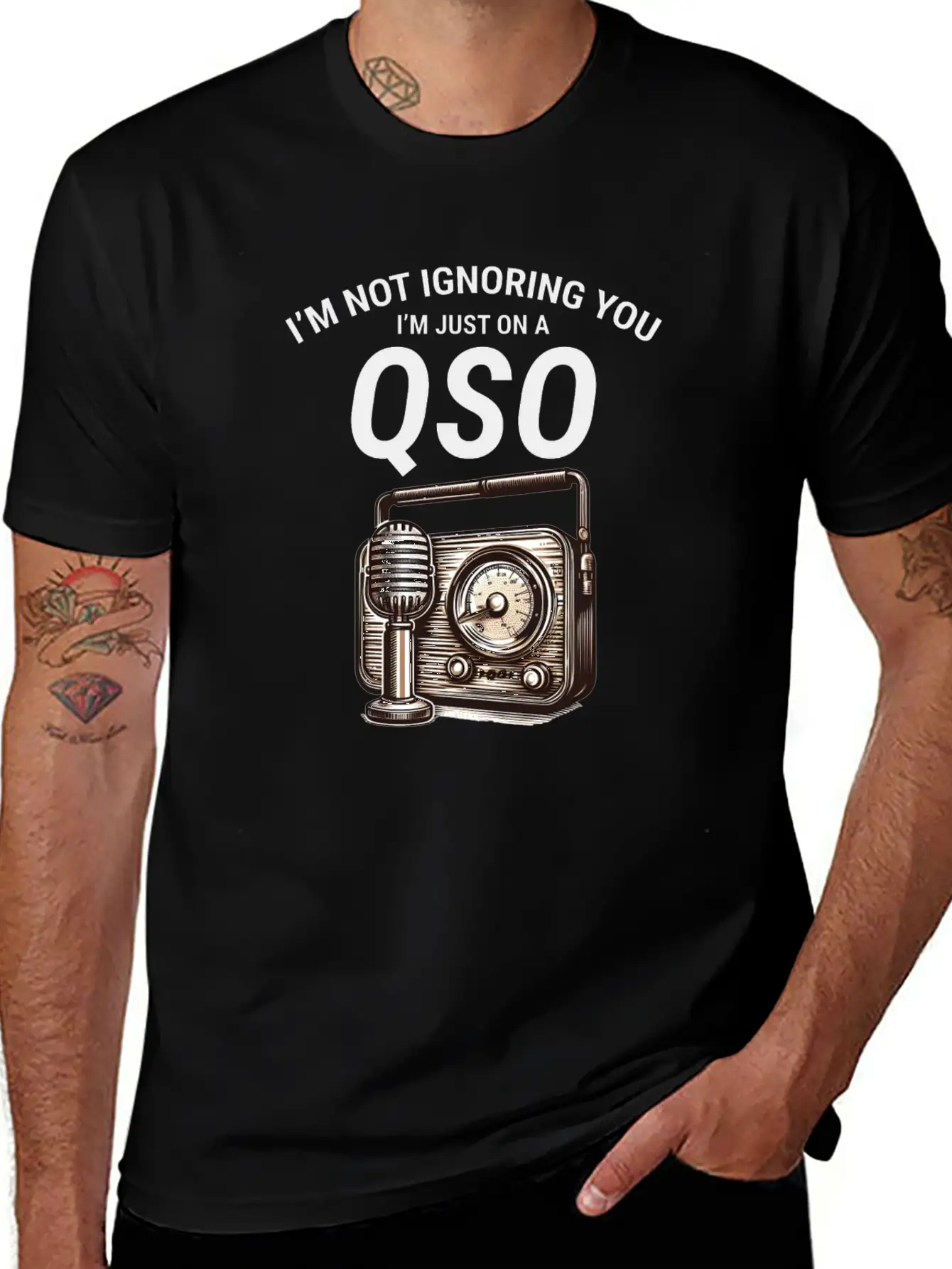 Nostalgic QSO Vintage Ham Radio Operator Classic Soft Cotton Short Sleeve Tee ¨C Unisex Wardrobe Staple