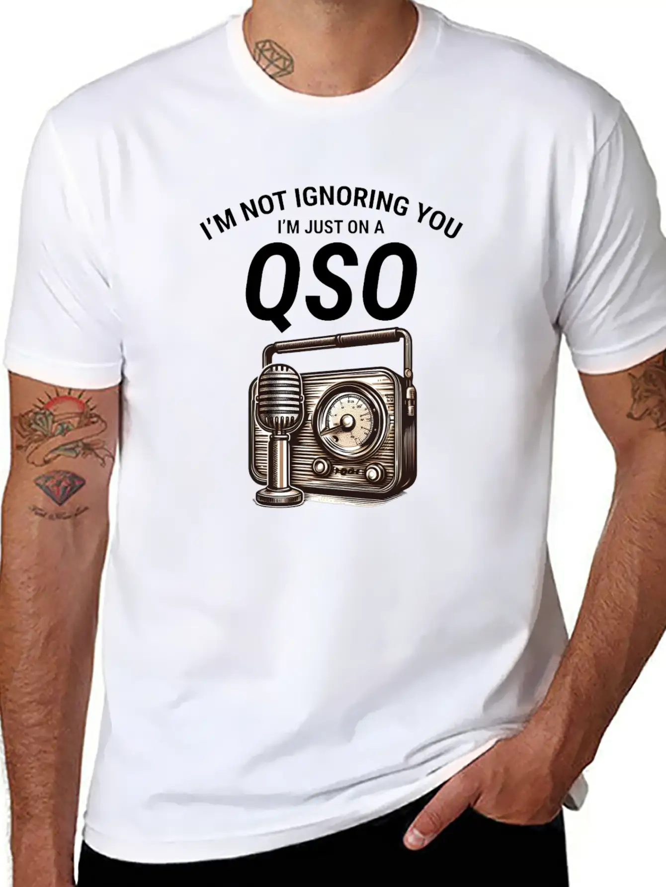 Nostalgic QSO Vintage Ham Radio Operator Classic Soft Cotton Short Sleeve Tee ¨C Unisex Wardrobe Staple