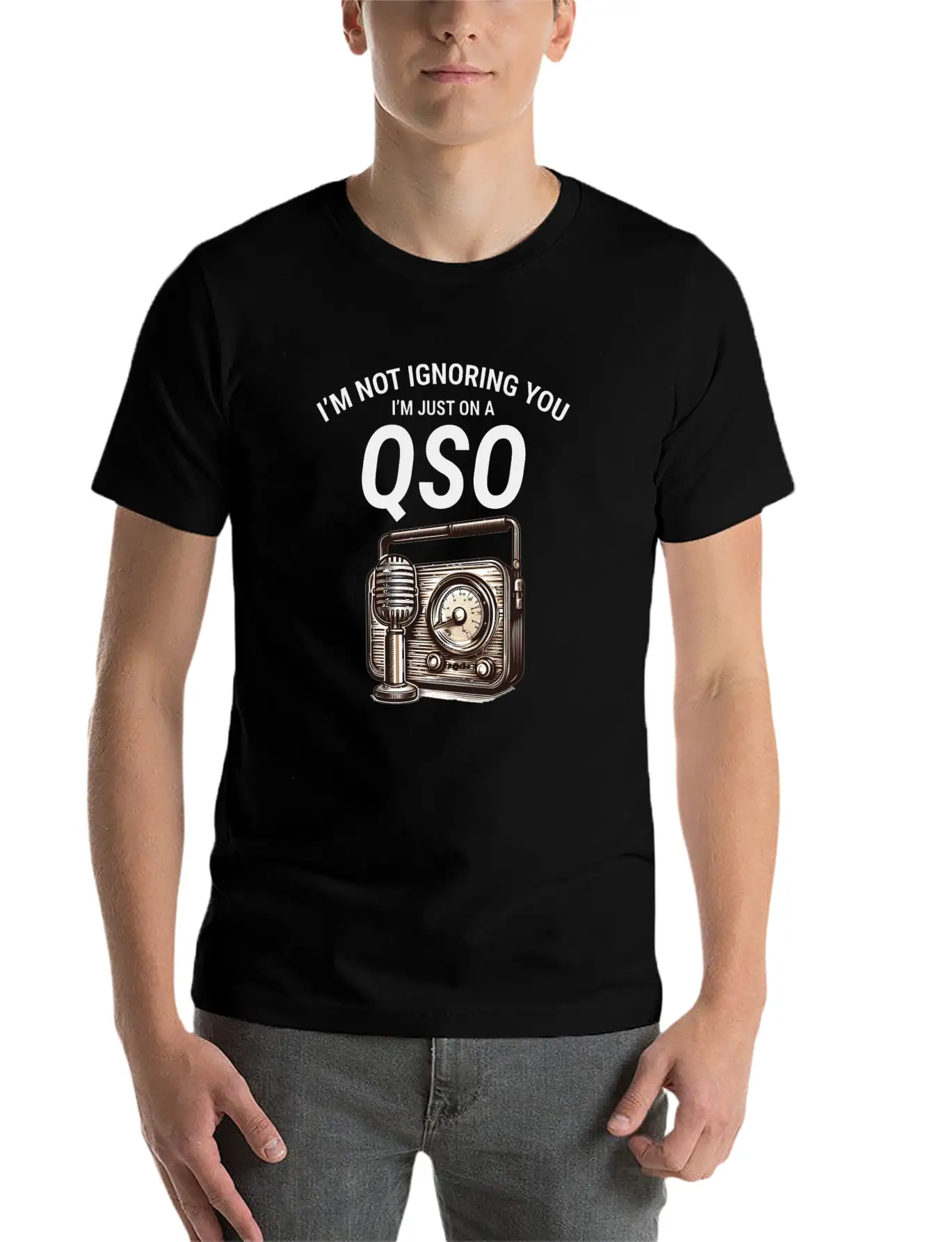 Nostalgic QSO Vintage Ham Radio Operator Classic Soft Cotton Short Sleeve Tee ¨C Unisex Wardrobe Staple