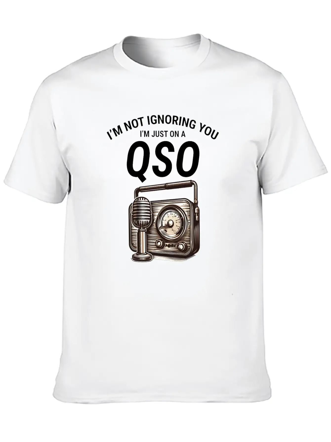 Nostalgic QSO Vintage Ham Radio Operator Classic Soft Cotton Short Sleeve Tee ¨C Unisex Wardrobe Staple