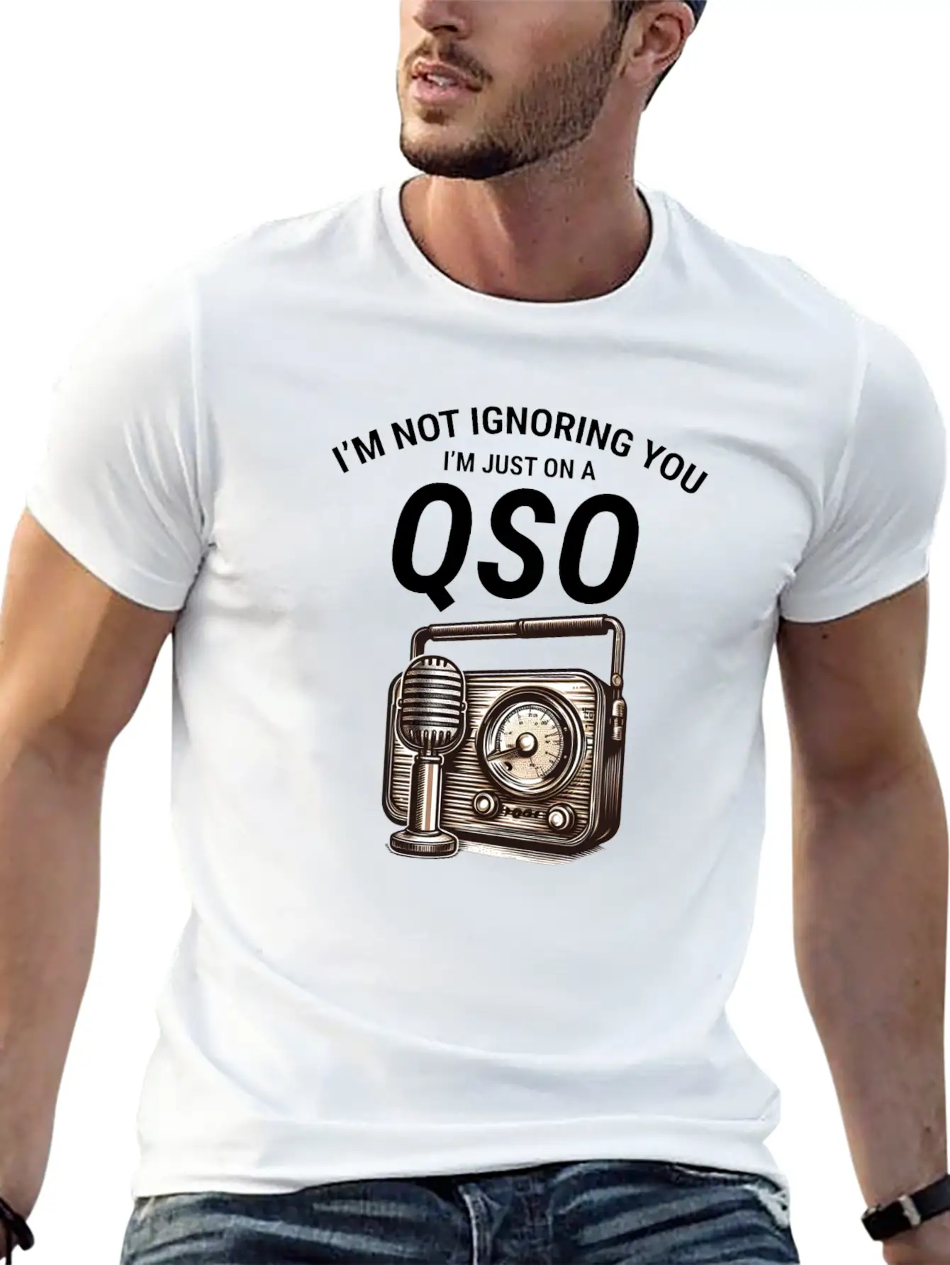 Nostalgic QSO Vintage Ham Radio Operator Classic Soft Cotton Short Sleeve Tee ¨C Unisex Wardrobe Staple
