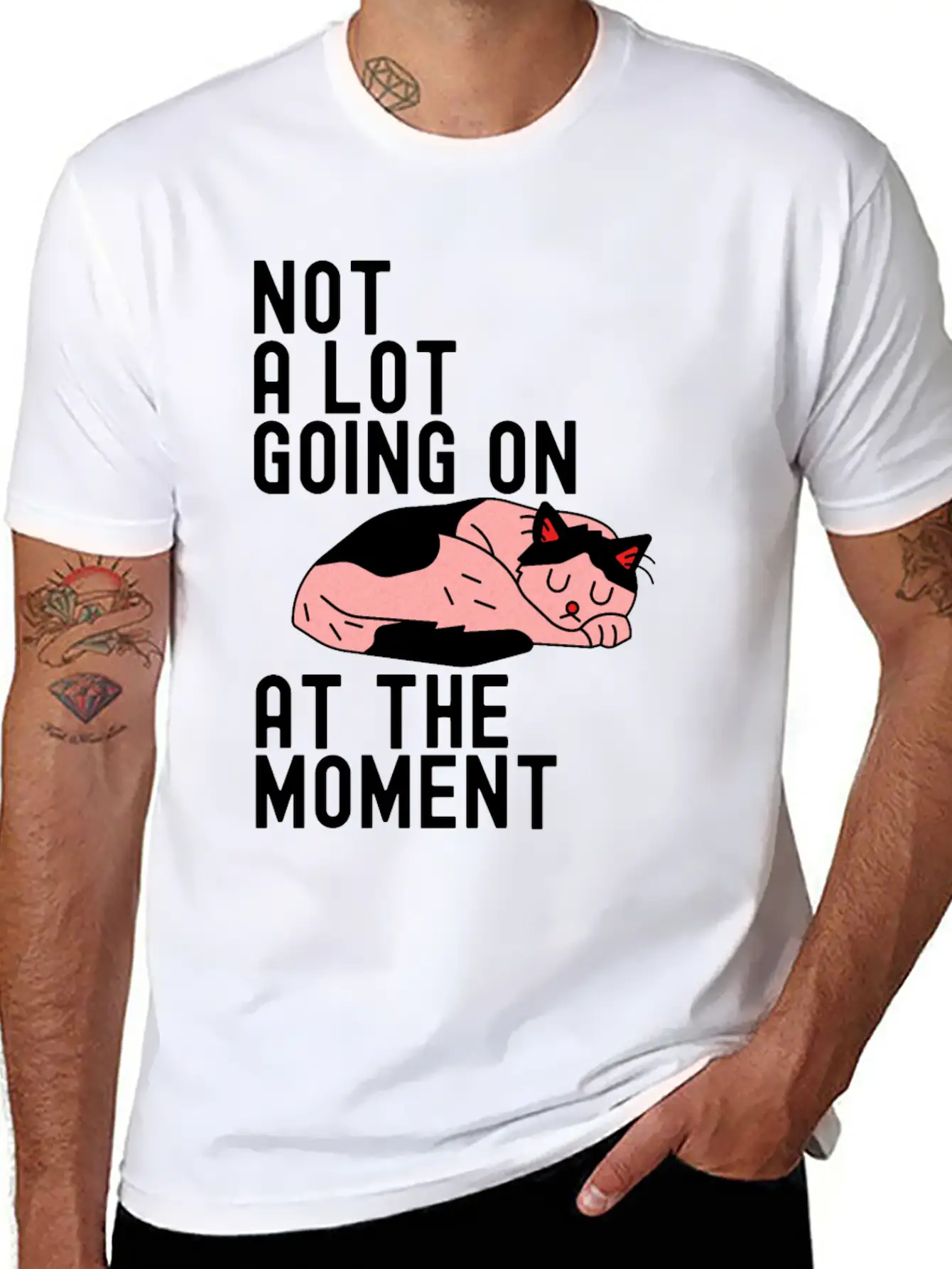 Not A Lot Going On At The Moment Cute Sloth Gift Basic Graphic T-Shirt ¨C Daily Comfort In Soft Cotton