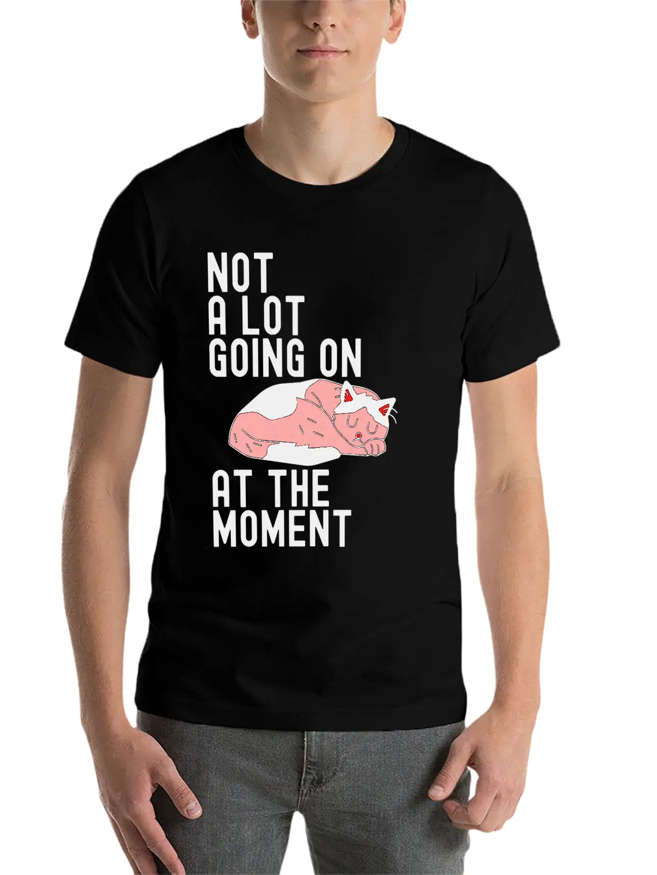 Not A Lot Going On At The Moment Cute Sloth Gift Basic Graphic T-Shirt ¨C Daily Comfort In Soft Cotton