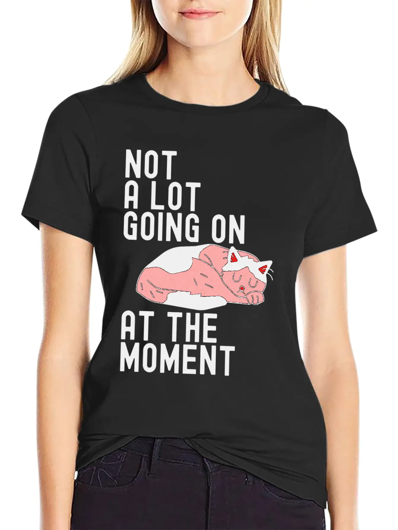 Not A Lot Going On At The Moment Cute Sloth Gift Basic Graphic T-Shirt ¨C Daily Comfort In Soft Cotton