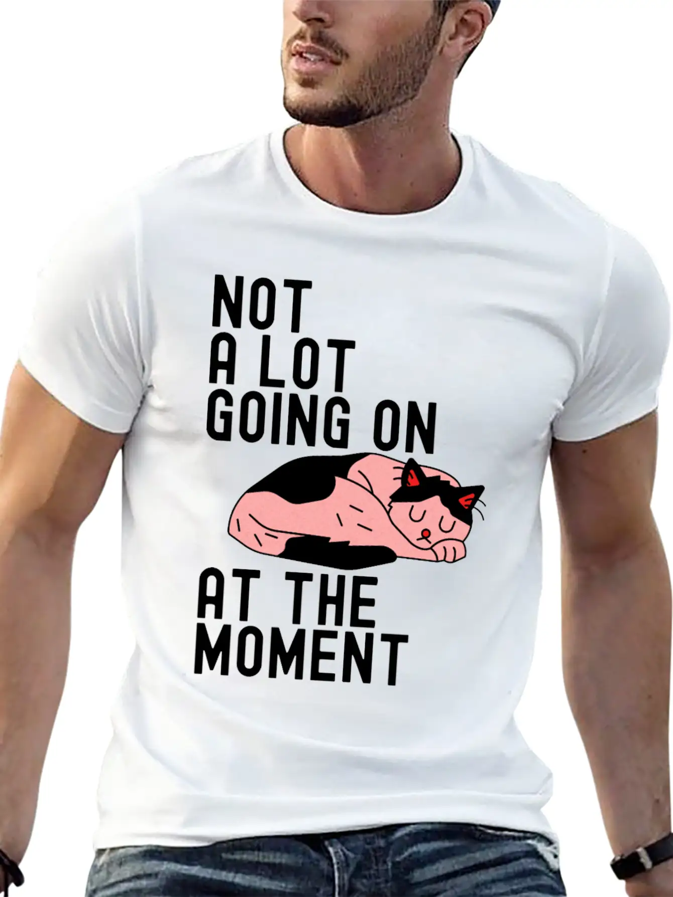 Not A Lot Going On At The Moment Cute Sloth Gift Basic Graphic T-Shirt ¨C Daily Comfort In Soft Cotton