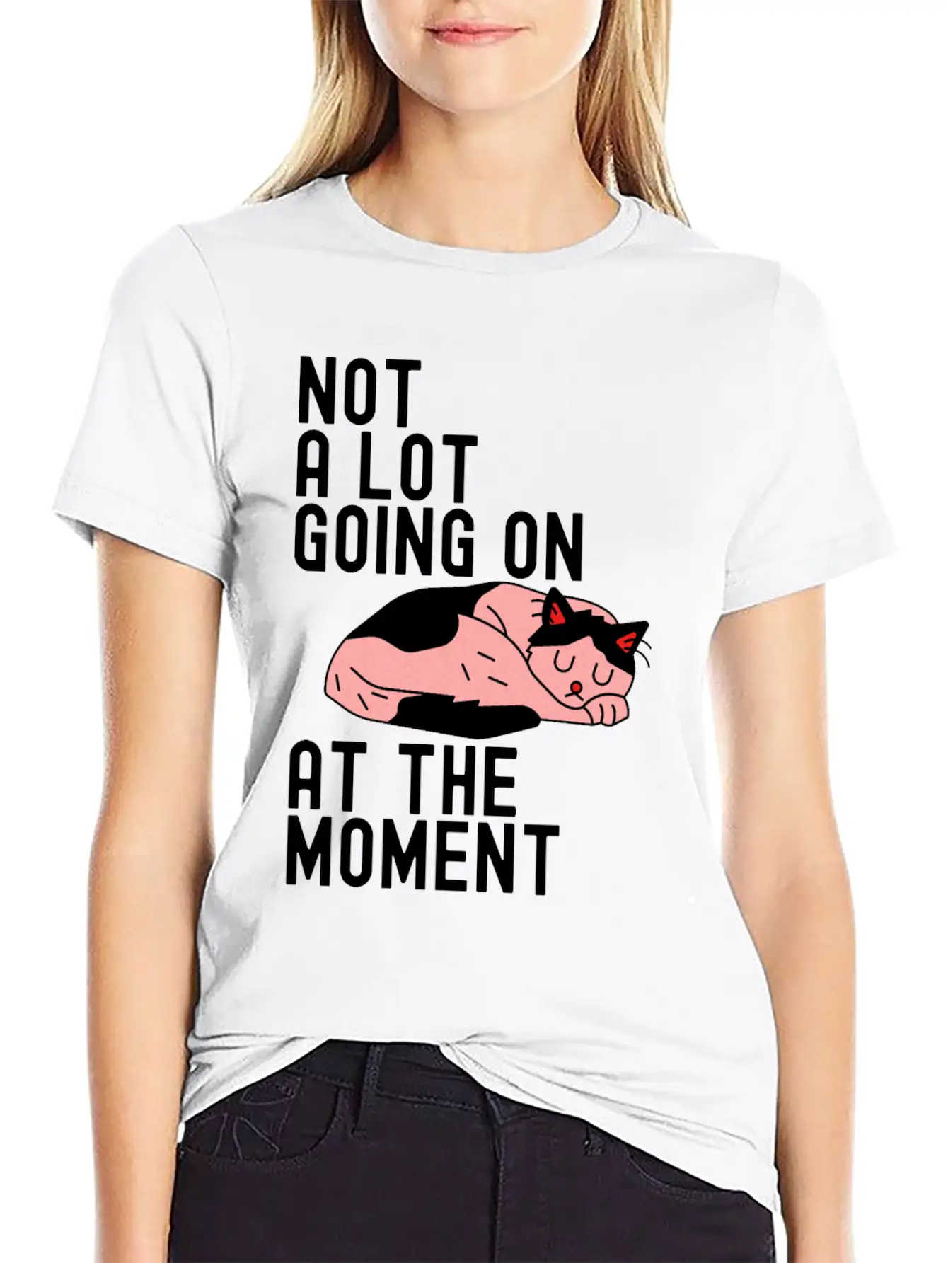 Not A Lot Going On At The Moment Cute Sloth Gift Basic Graphic T-Shirt ¨C Daily Comfort In Soft Cotton