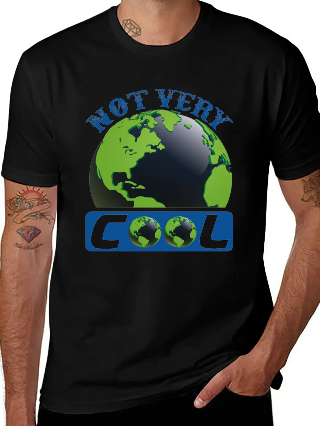 Not Very Cool Earth Protection Support Quotes Essential Cotton Tee For Daily Outfits ¨C Unisex Style