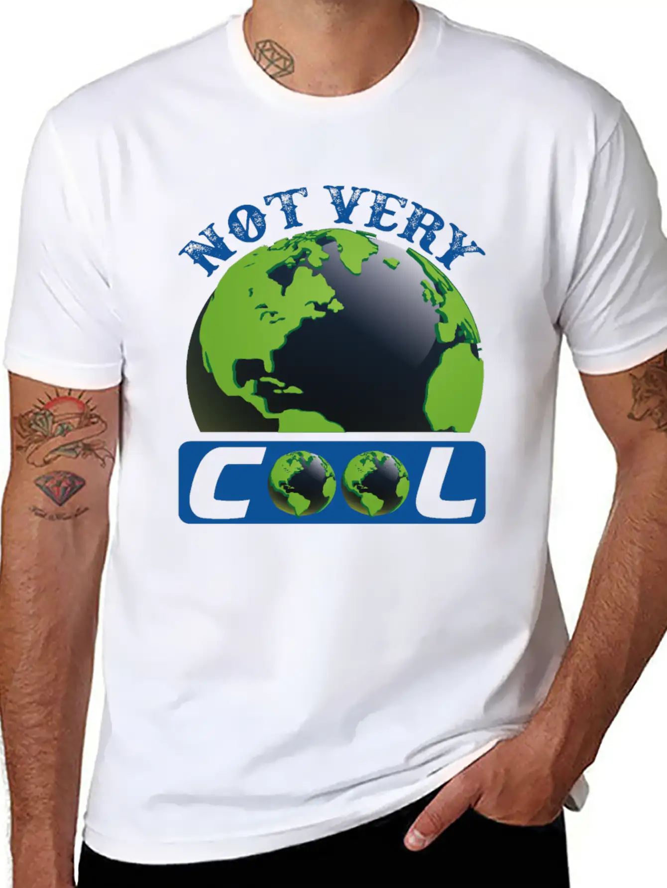 Not Very Cool Earth Protection Support Quotes Essential Cotton Tee For Daily Outfits ¨C Unisex Style
