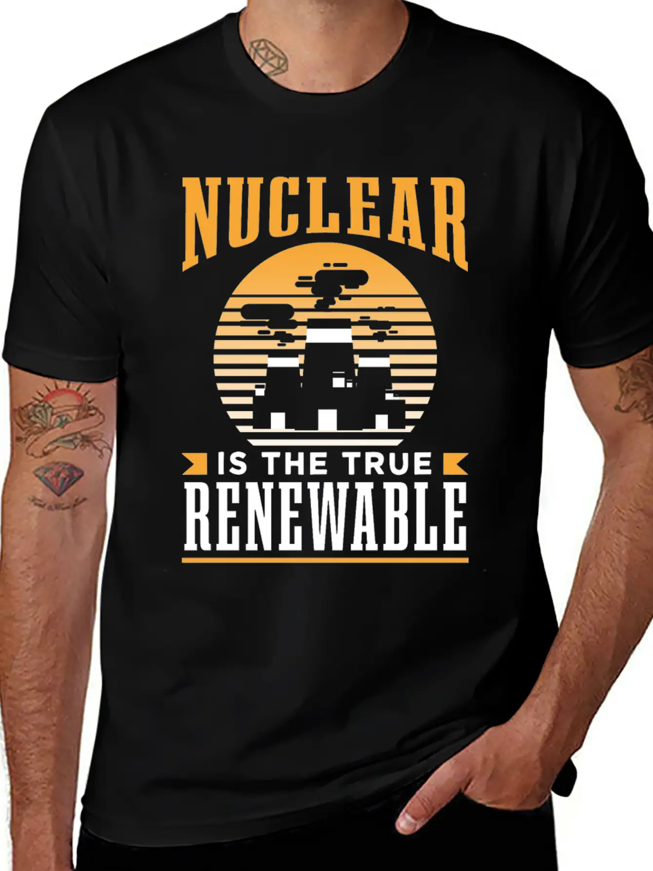 Nuclear Energy Is The True Renewable Power Atomic Essential Cotton Tee For Daily Outfits ¨C Unisex Style
