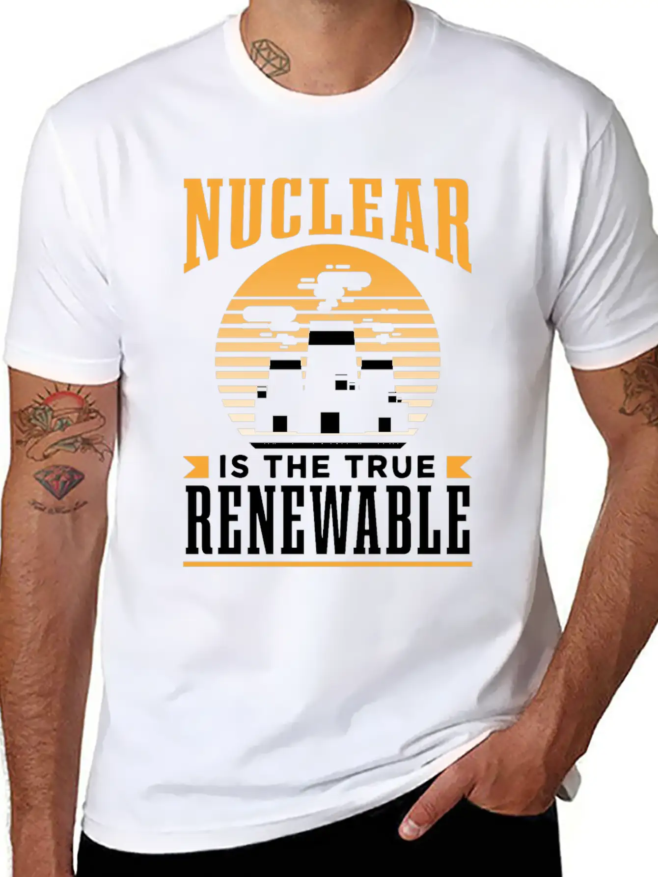 Nuclear Energy Is The True Renewable Power Atomic Essential Cotton Tee For Daily Outfits ¨C Unisex Style