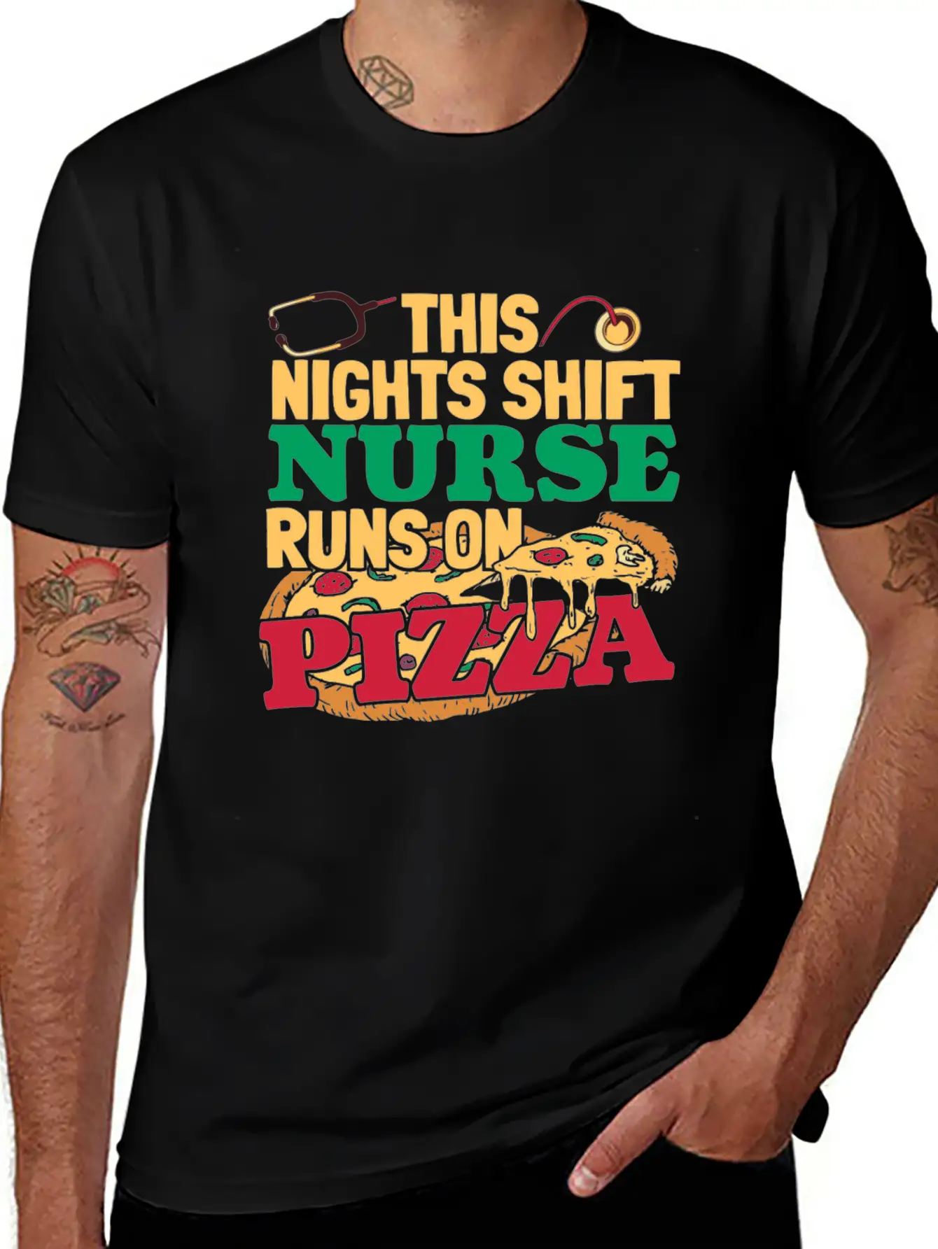 Nurse Nursing Pizza Soft Cotton Short Sleeve Tee ¨C Unisex Wardrobe Staple