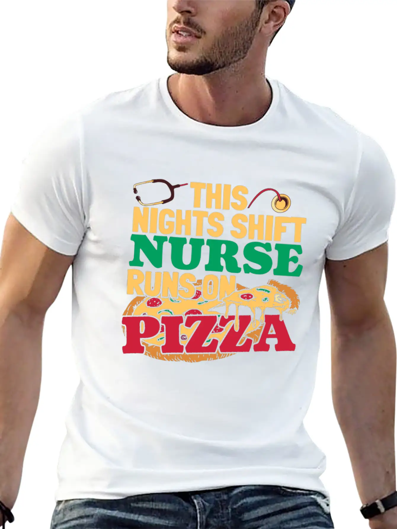 Nurse Nursing Pizza Soft Cotton Short Sleeve Tee ¨C Unisex Wardrobe Staple