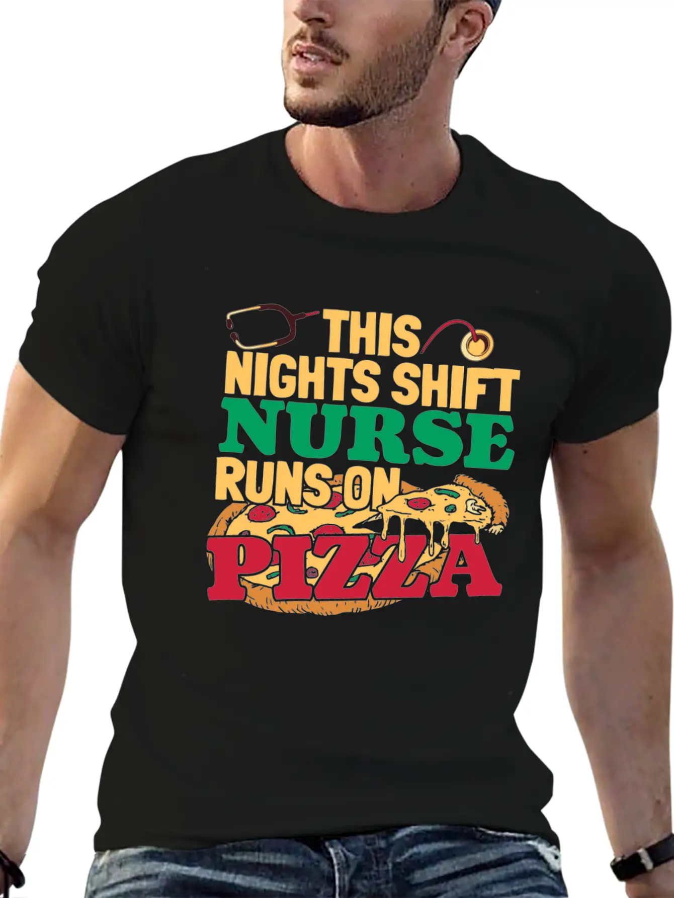 Nurse Nursing Pizza Soft Cotton Short Sleeve Tee ¨C Unisex Wardrobe Staple