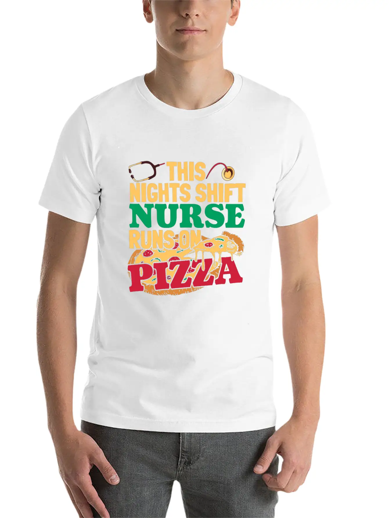 Nurse Nursing Pizza Soft Cotton Short Sleeve Tee ¨C Unisex Wardrobe Staple